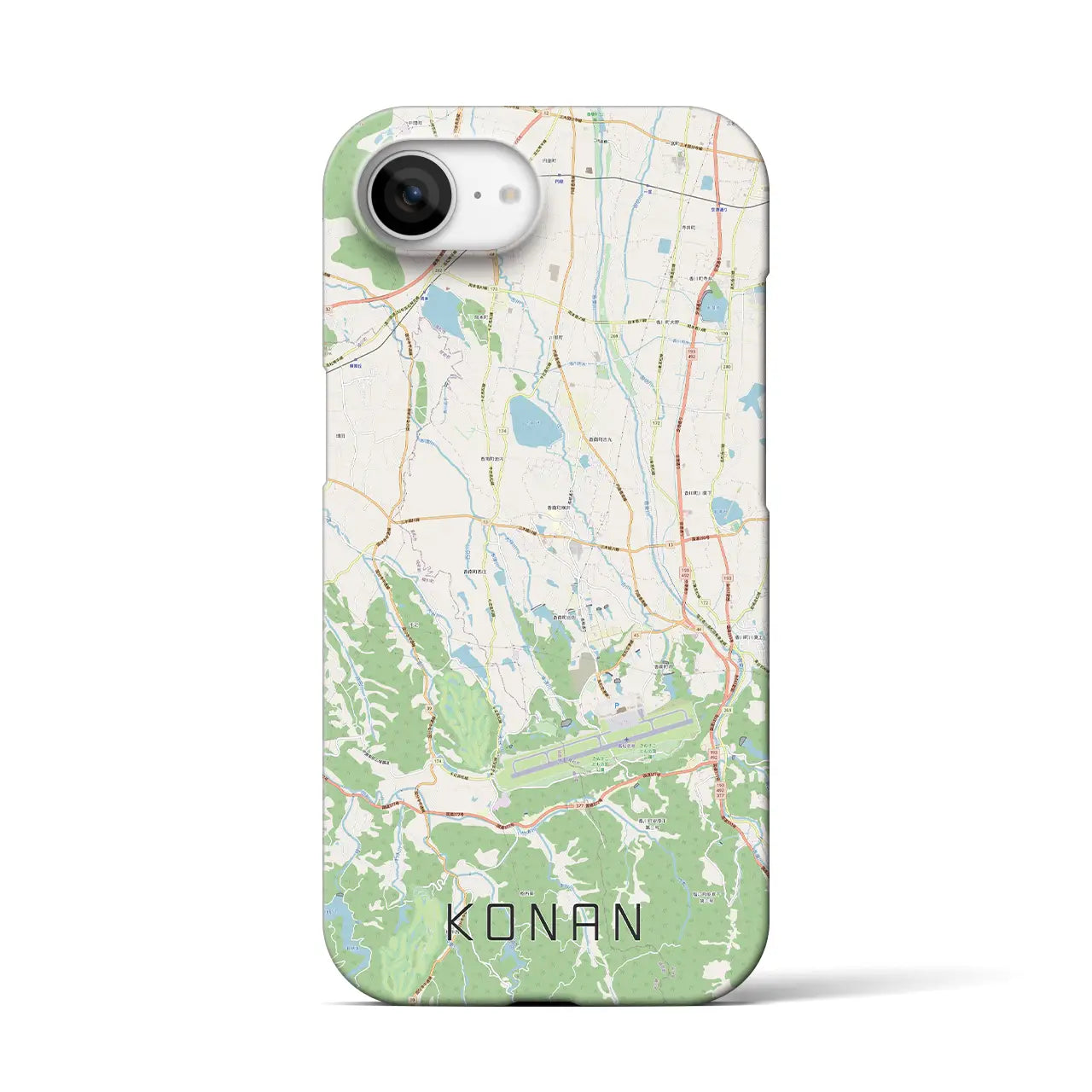【香南(香川県)】地図柄iPhoneケース(バックカバータイプ)