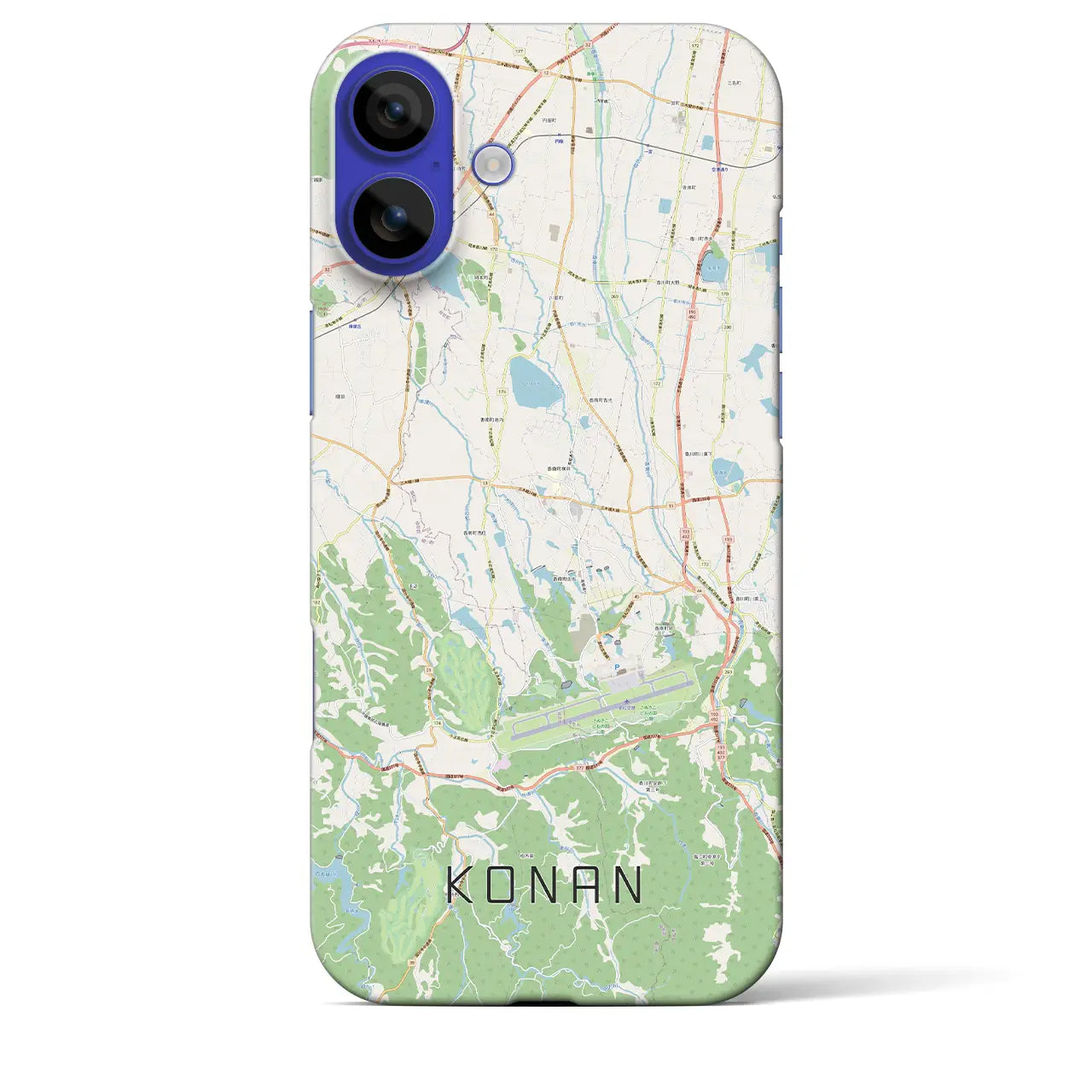 【香南(香川県)】地図柄iPhoneケース(バックカバータイプ)ナチュラル・iPhone 16 Pro Max 用