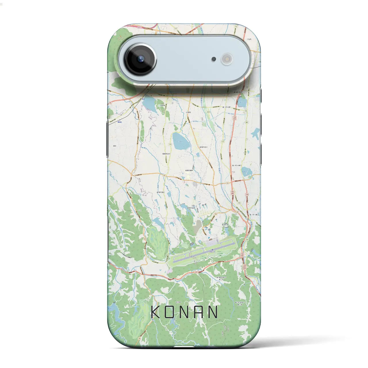 【香南(香川県)】地図柄iPhoneケース(バックカバータイプ)ナチュラル・iPhone 17 Pro Max 用