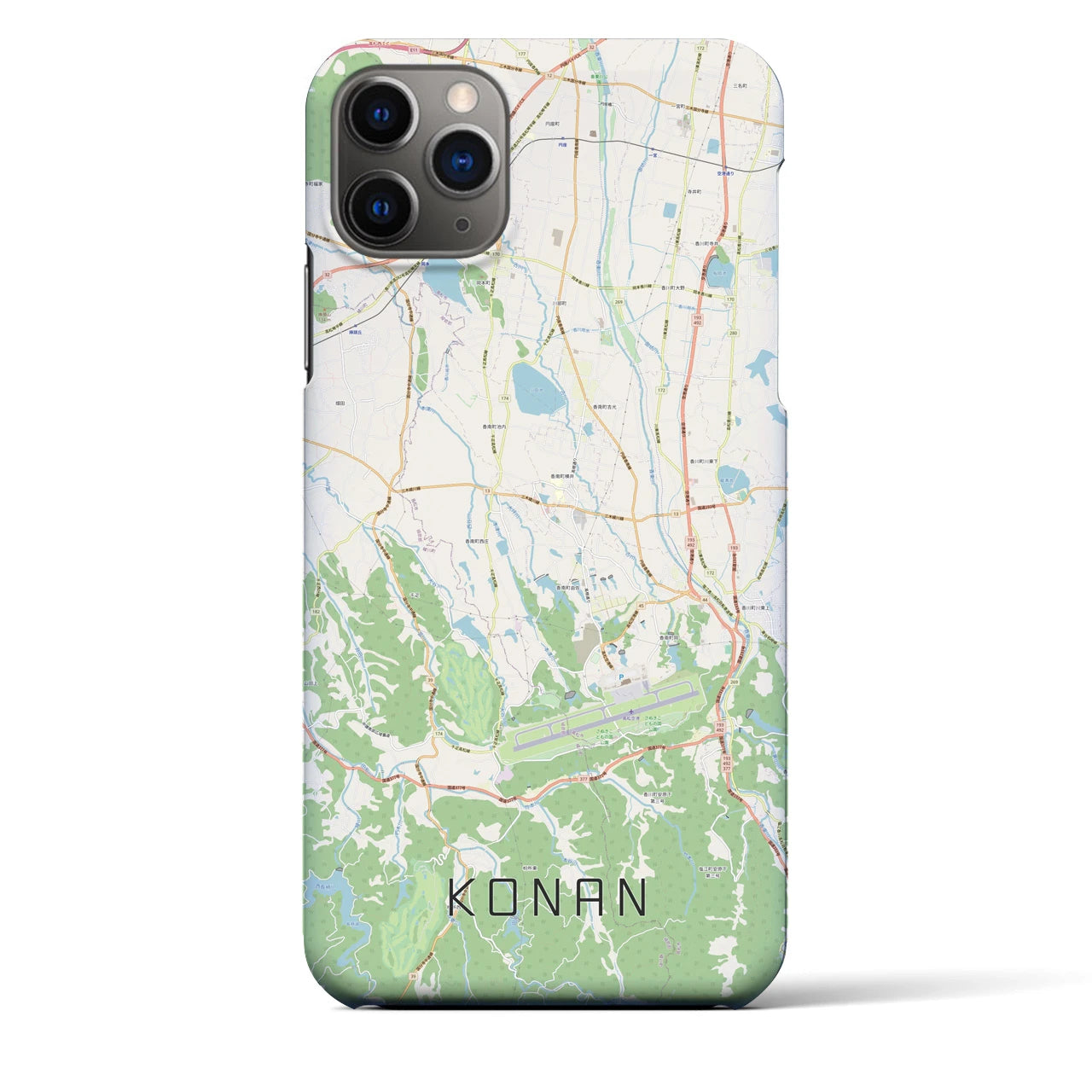 【香南(香川県)】地図柄iPhoneケース(バックカバータイプ)