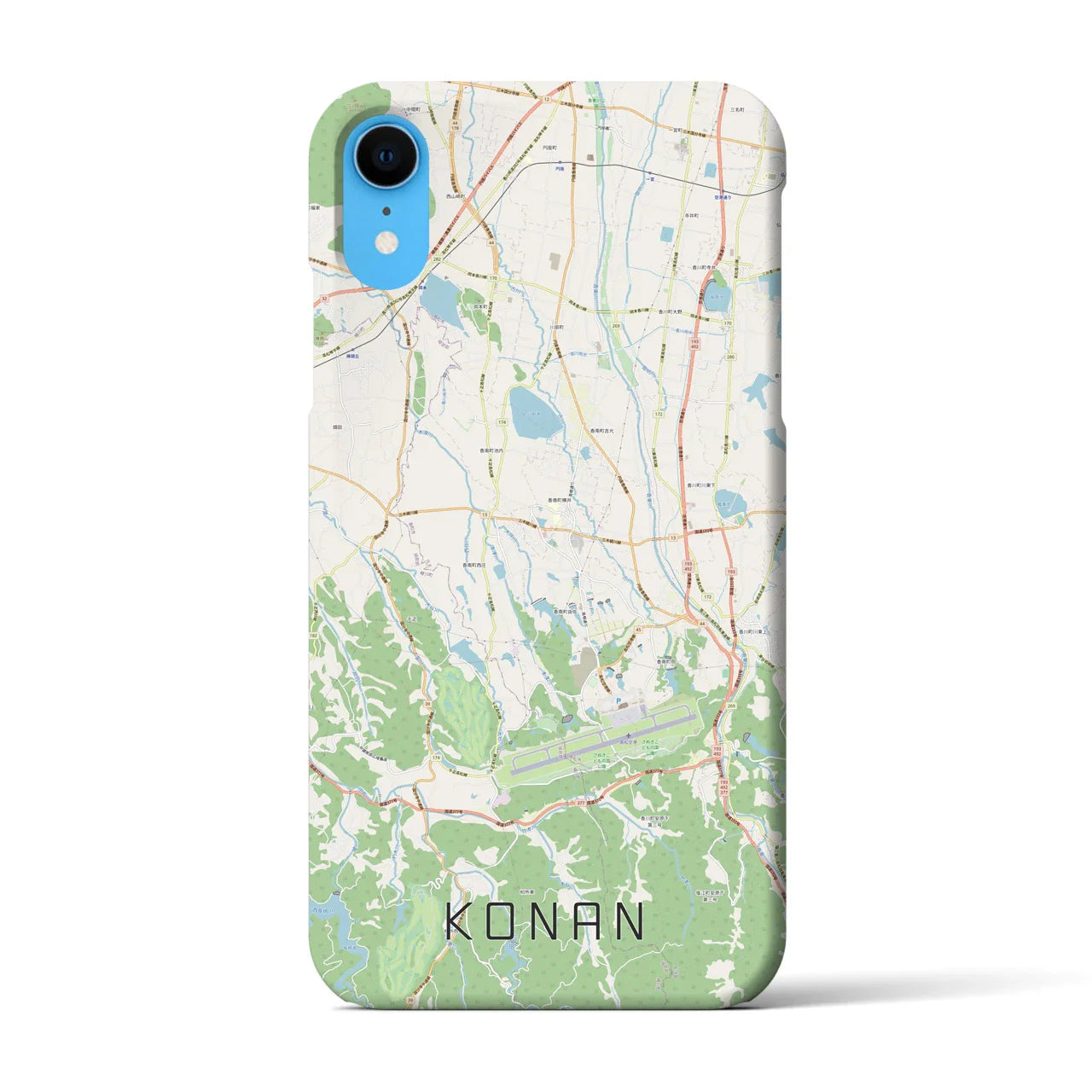 【香南(香川県)】地図柄iPhoneケース(バックカバータイプ)