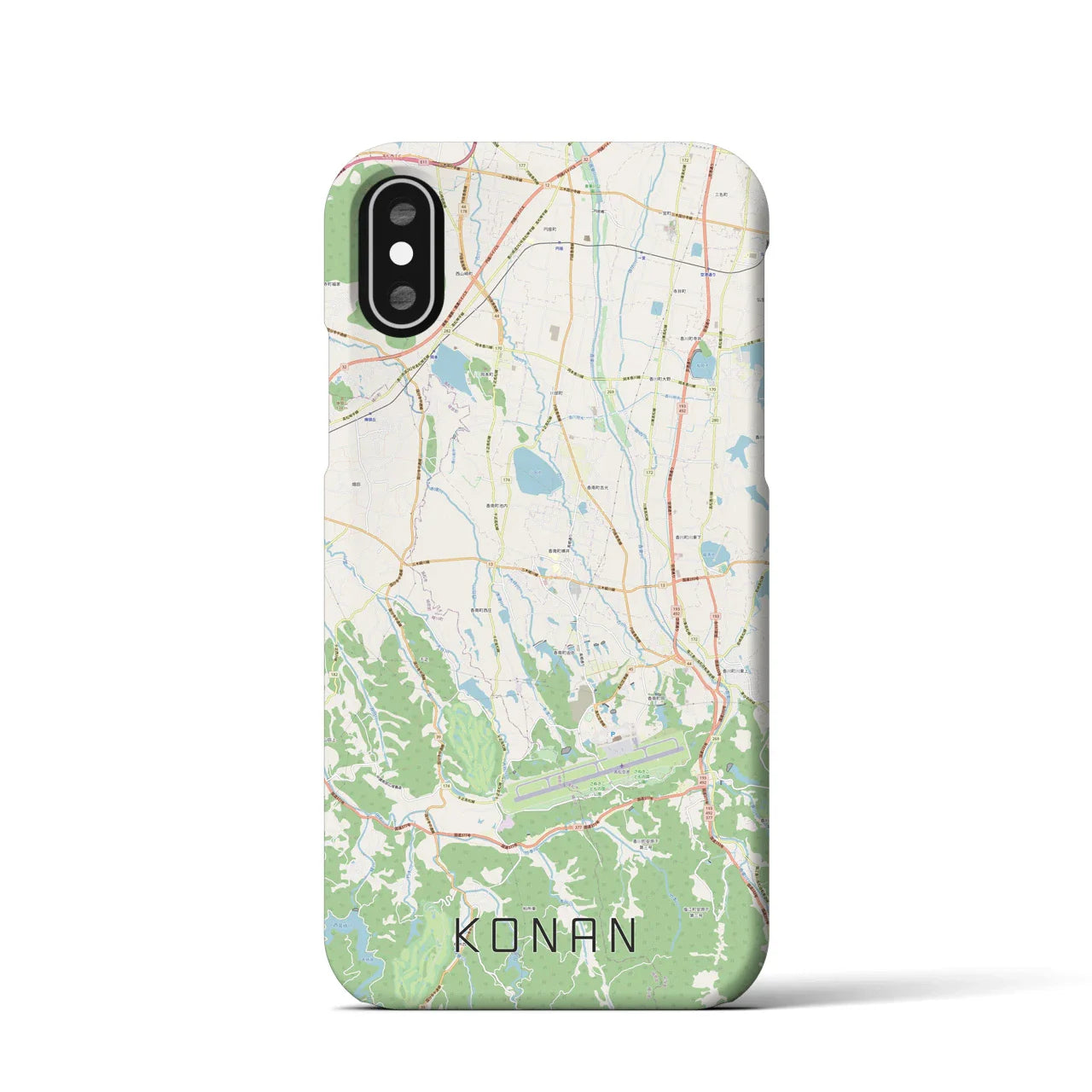 【香南(香川県)】地図柄iPhoneケース(バックカバータイプ)