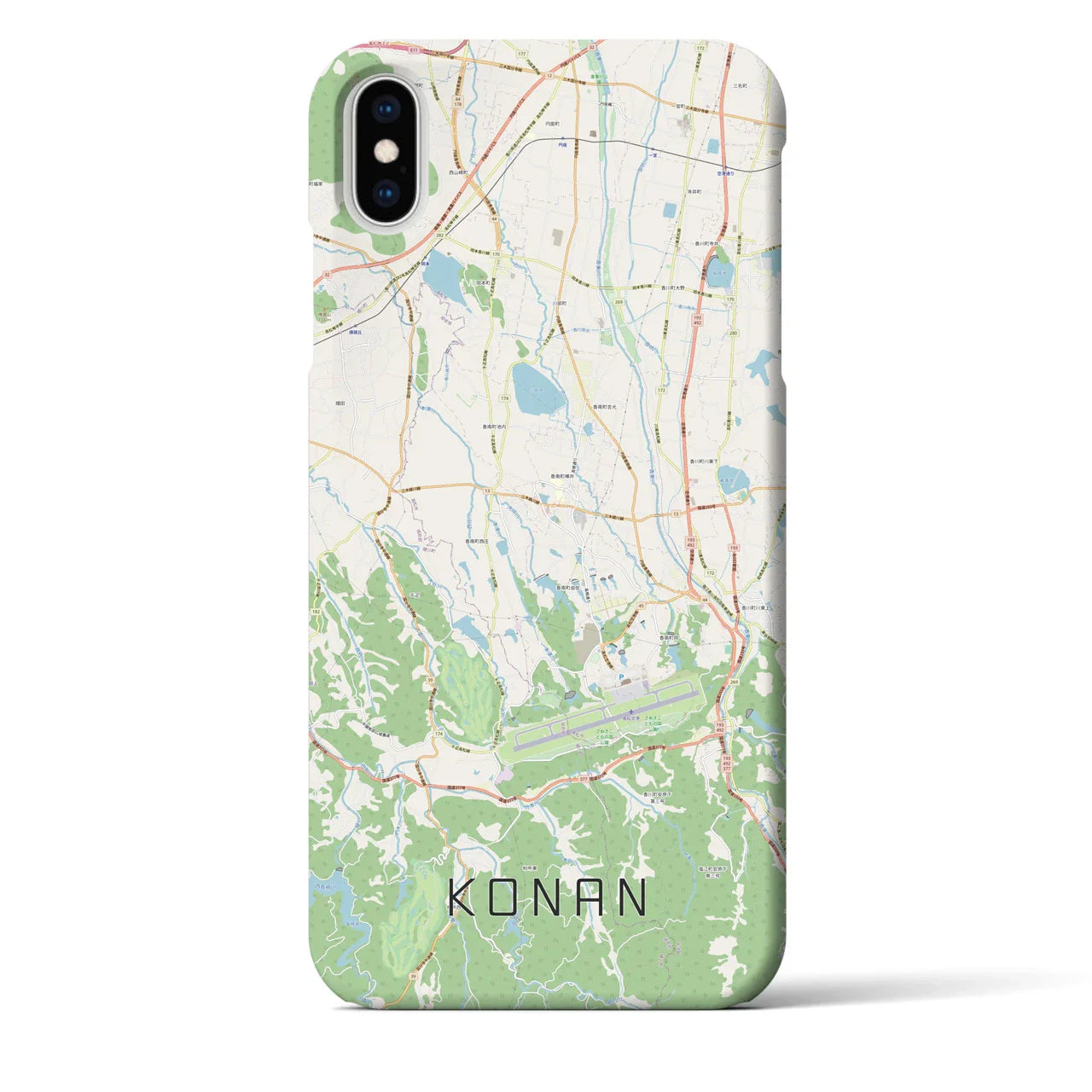 【香南(香川県)】地図柄iPhoneケース(バックカバータイプ)