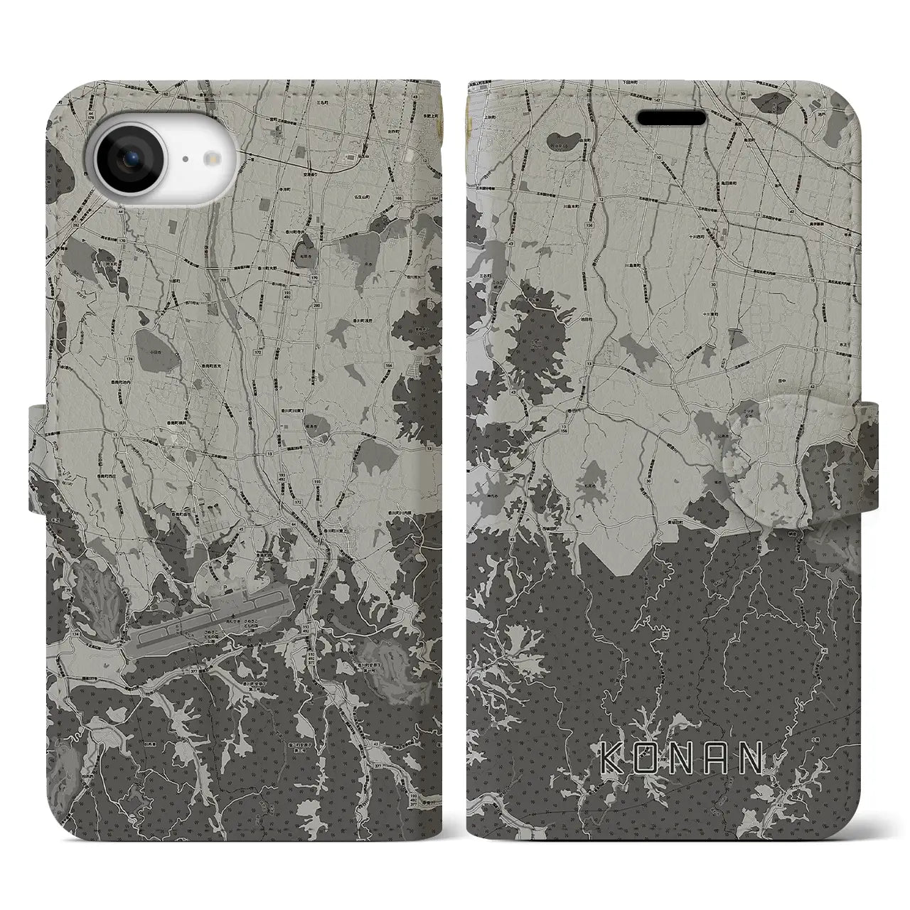 【香南(香川県)】地図柄iPhoneケース(手帳タイプ)