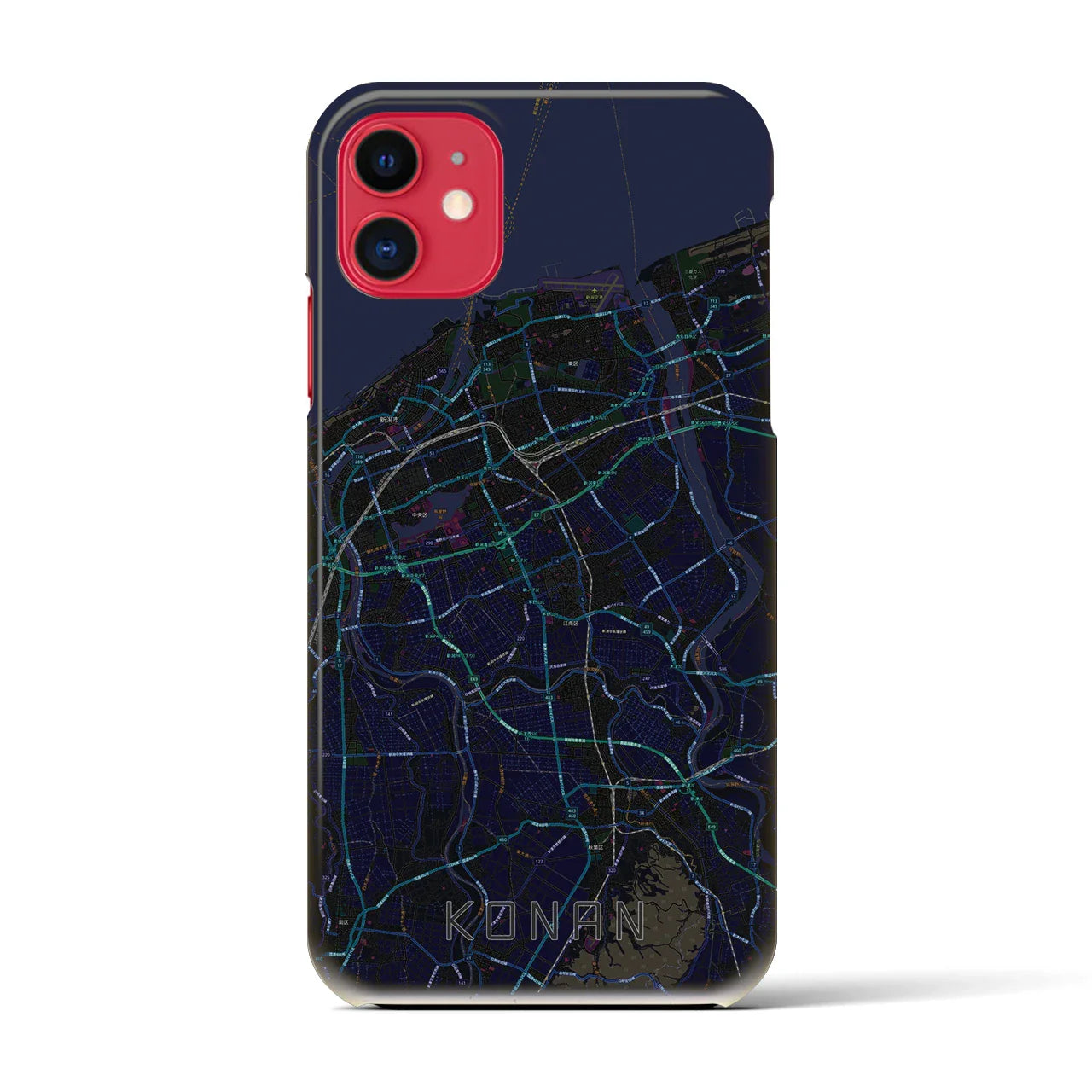 【江南(新潟県)】地図柄iPhoneケース(バックカバータイプ)