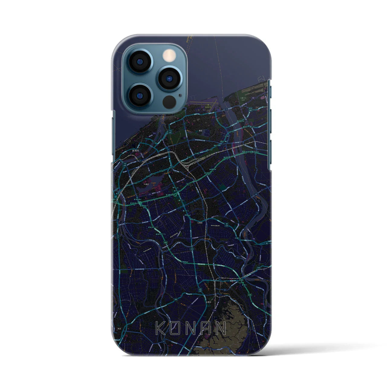 【江南(新潟県)】地図柄iPhoneケース(バックカバータイプ)