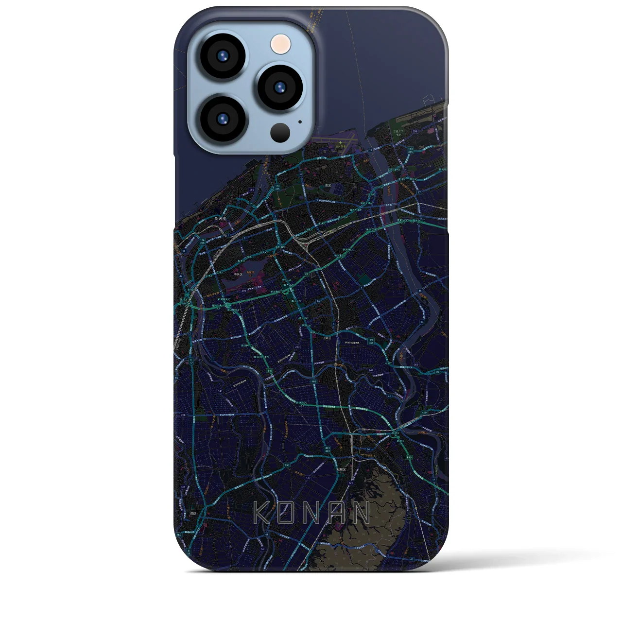 【江南(新潟県)】地図柄iPhoneケース(バックカバータイプ)