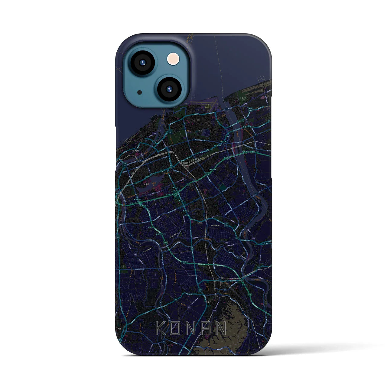 【江南(新潟県)】地図柄iPhoneケース(バックカバータイプ)