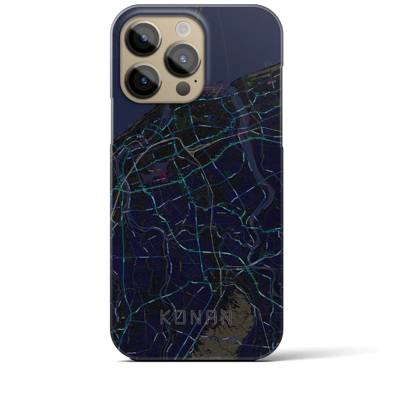 【江南(新潟県)】地図柄iPhoneケース(バックカバータイプ)