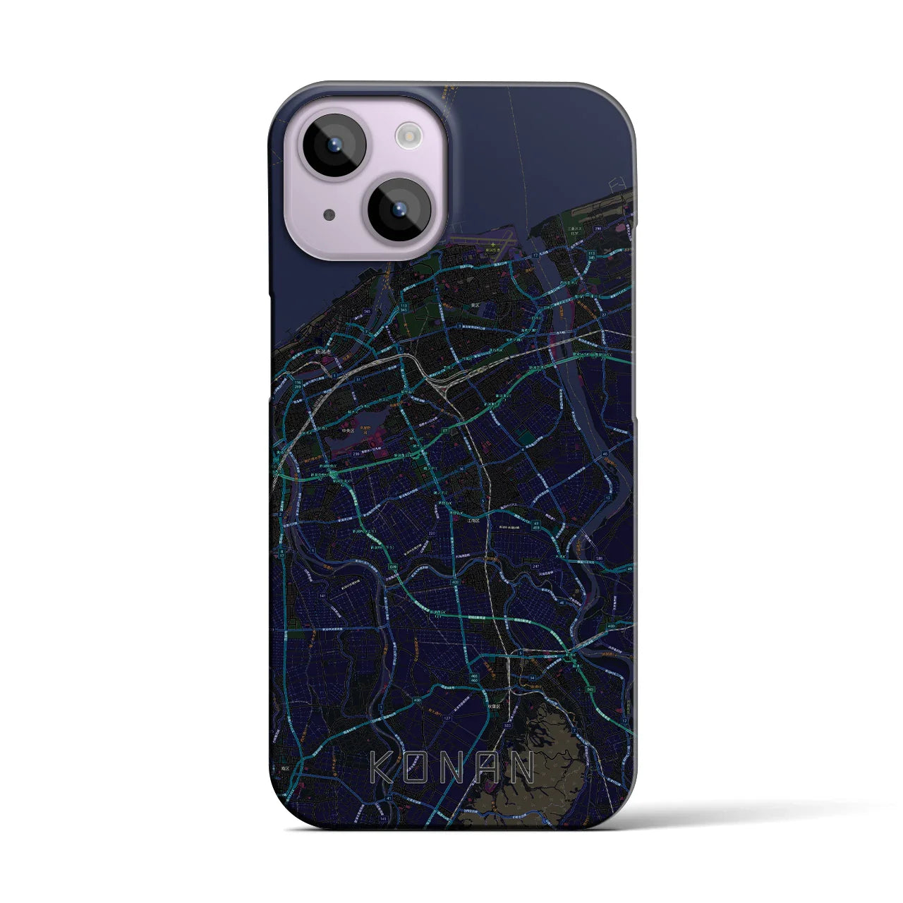 【江南(新潟県)】地図柄iPhoneケース(バックカバータイプ)