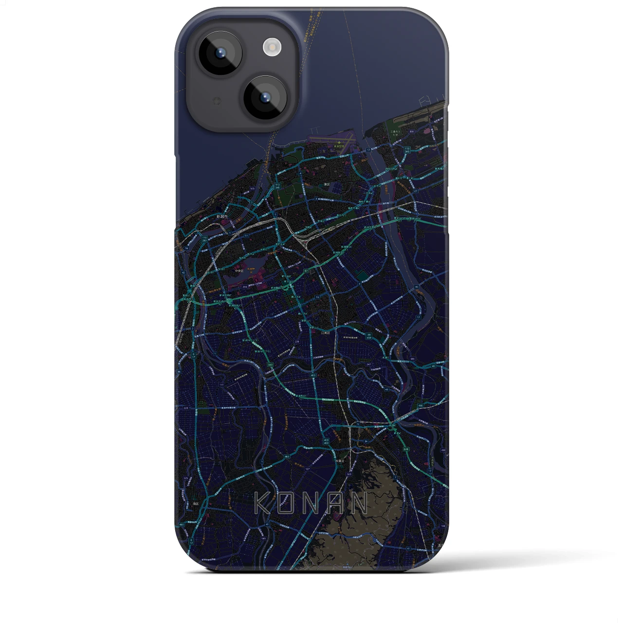 【江南(新潟県)】地図柄iPhoneケース(バックカバータイプ)