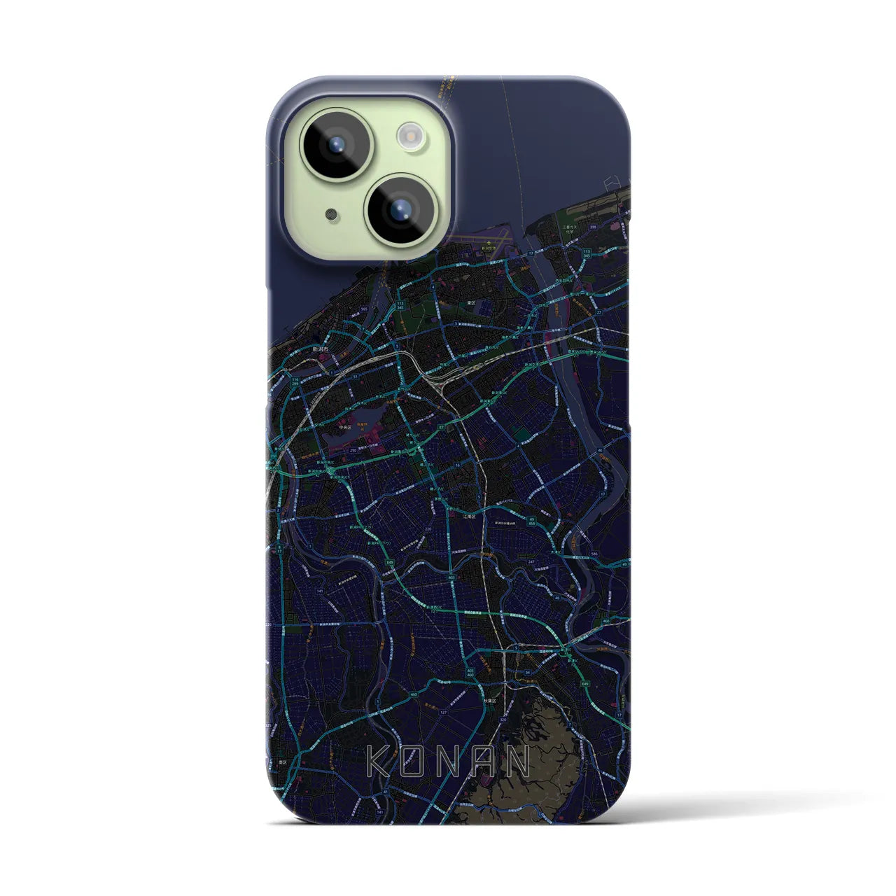 【江南(新潟県)】地図柄iPhoneケース(バックカバータイプ)