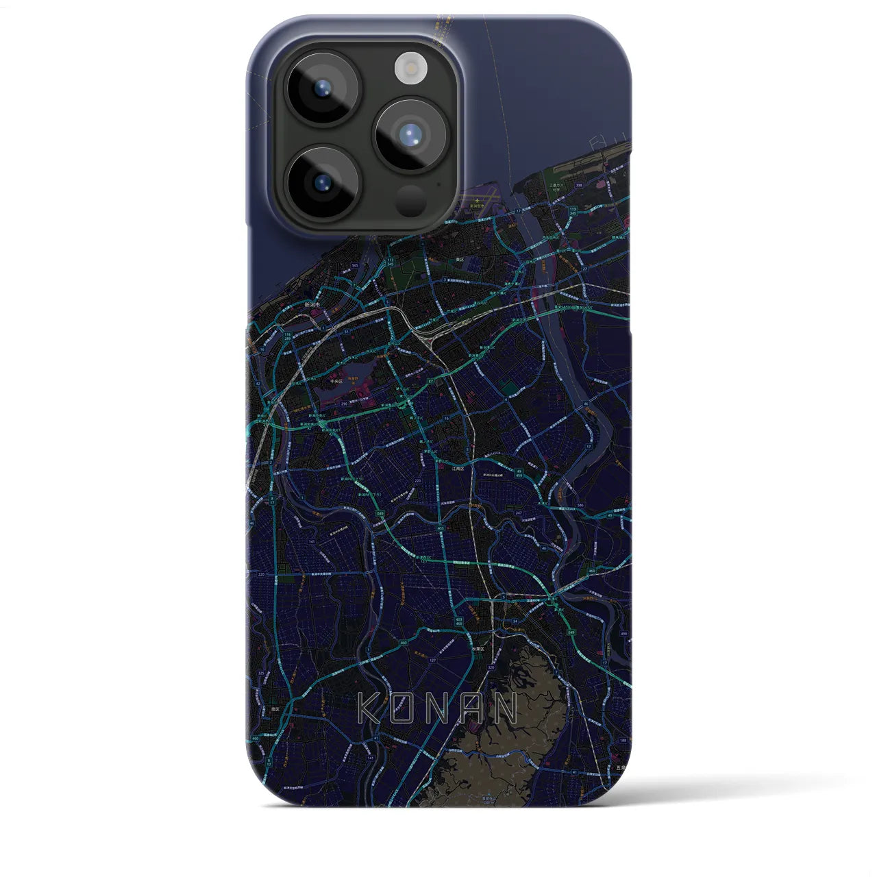 【江南(新潟県)】地図柄iPhoneケース(バックカバータイプ)