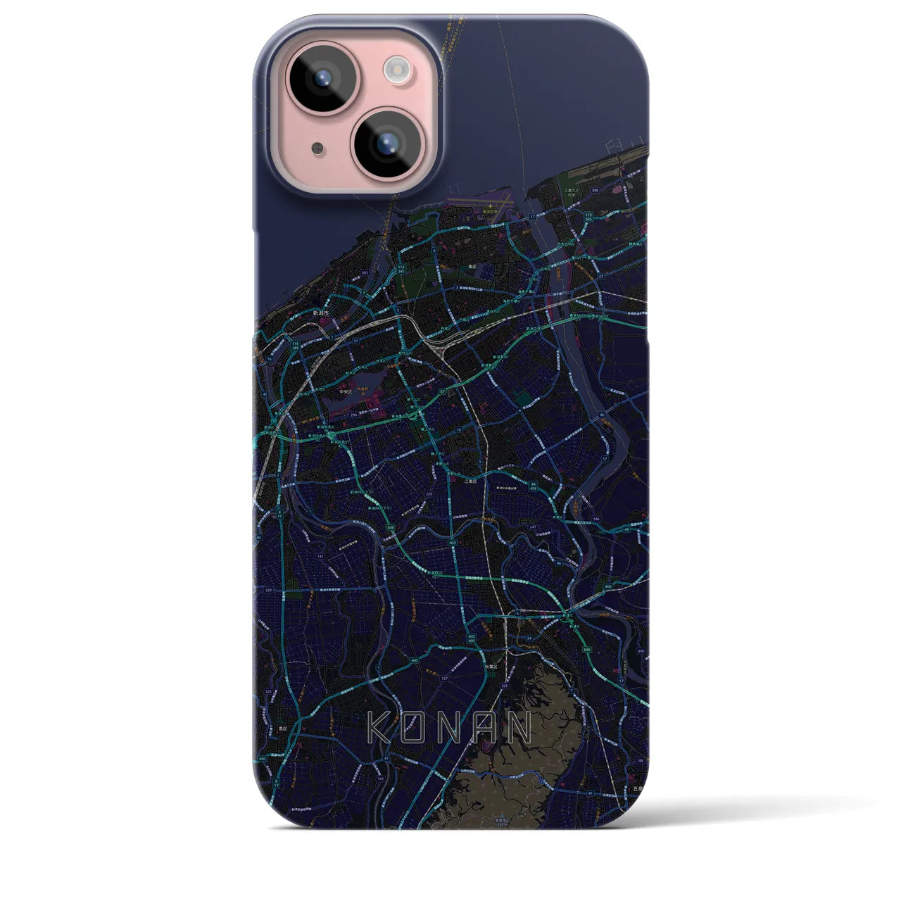 【江南(新潟県)】地図柄iPhoneケース(バックカバータイプ)