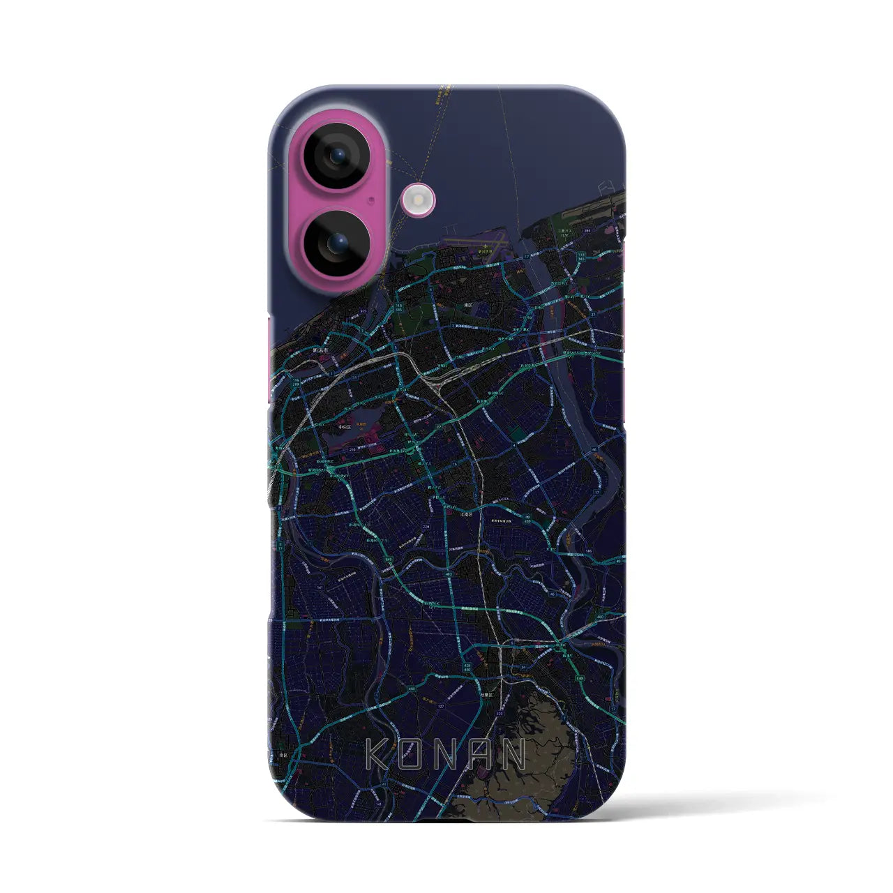 【江南(新潟県)】地図柄iPhoneケース(バックカバータイプ)