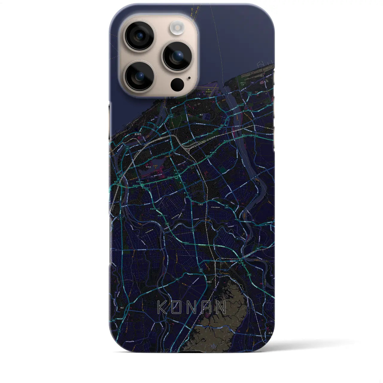 【江南(新潟県)】地図柄iPhoneケース(バックカバータイプ)