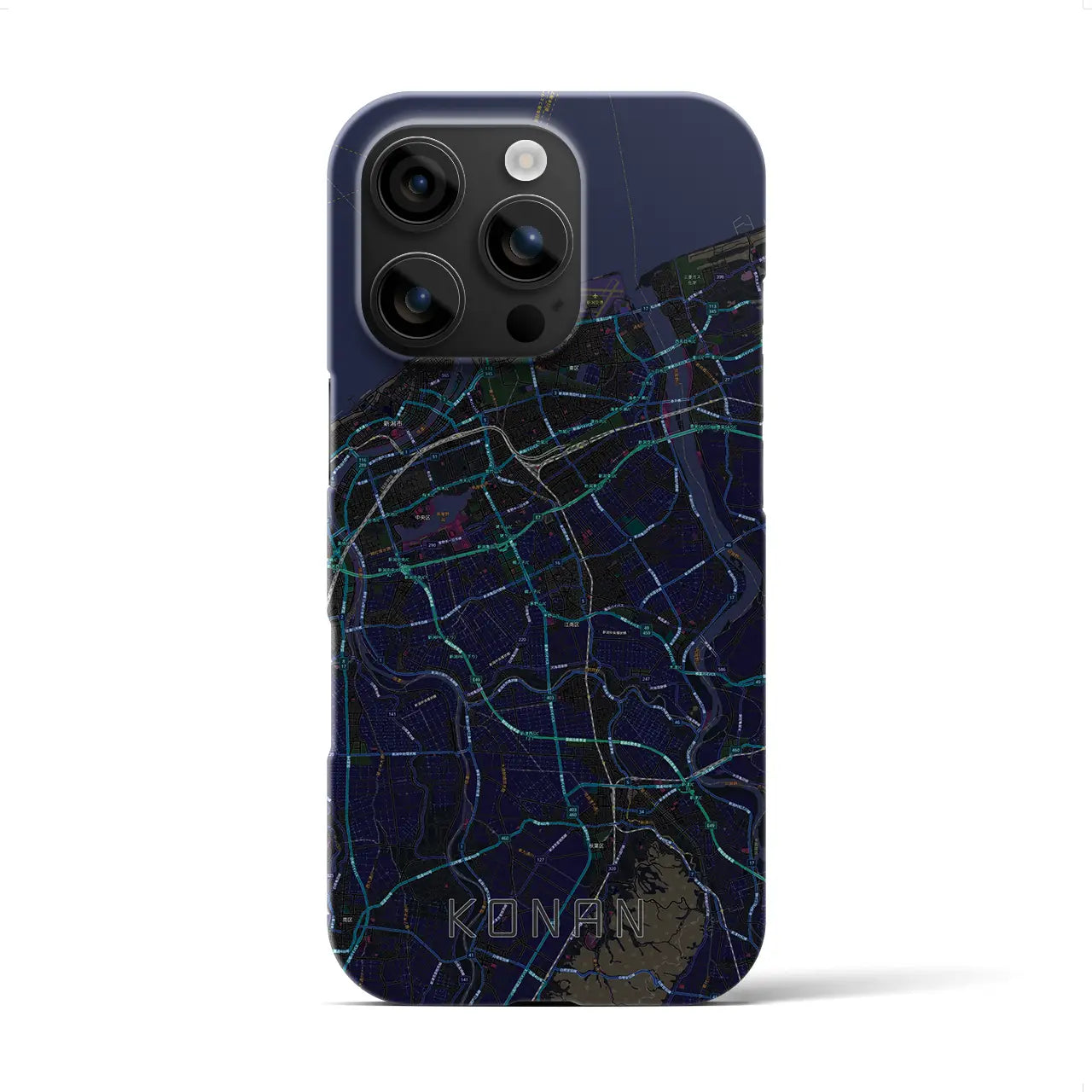 【江南(新潟県)】地図柄iPhoneケース(バックカバータイプ)