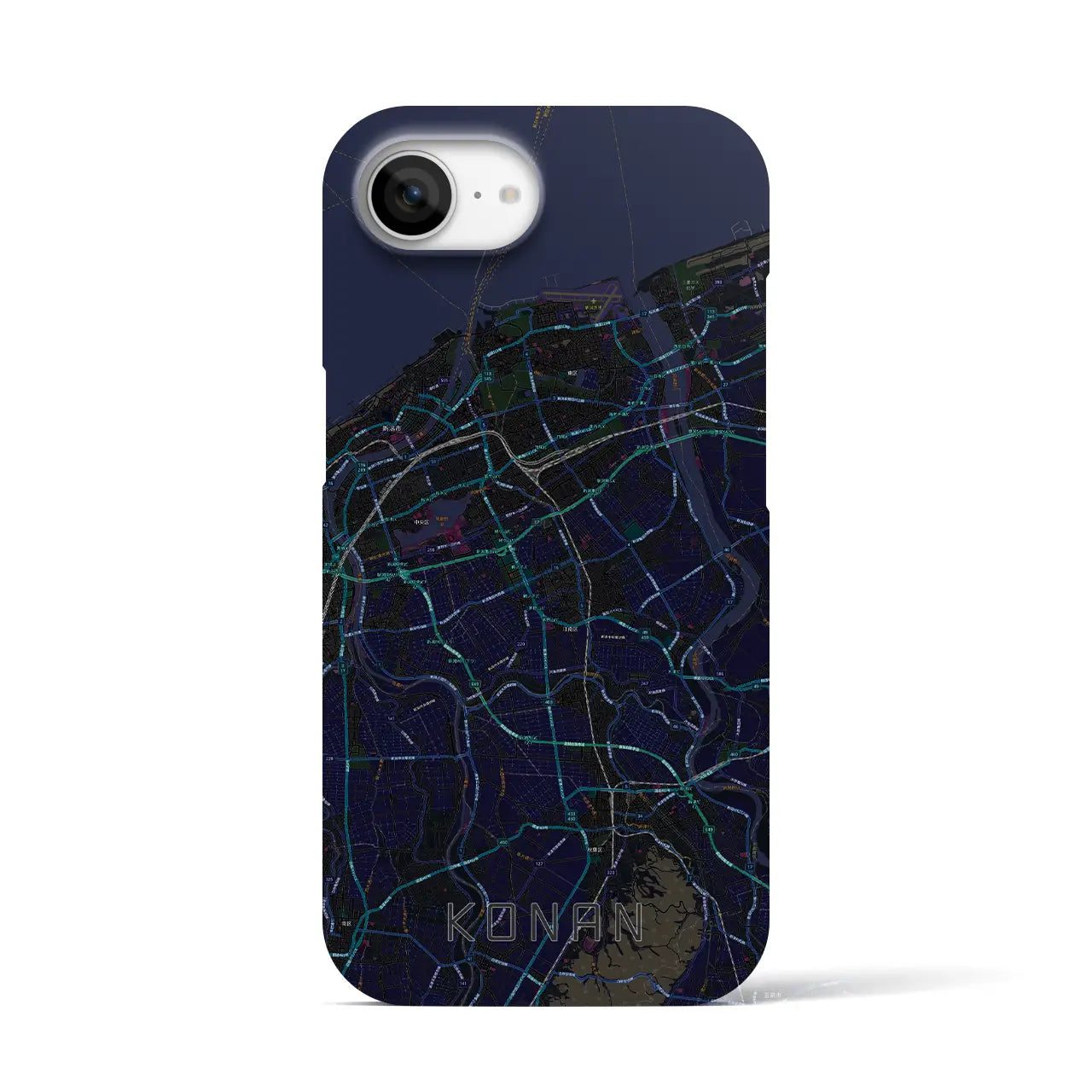 【江南(新潟県)】地図柄iPhoneケース(バックカバータイプ)