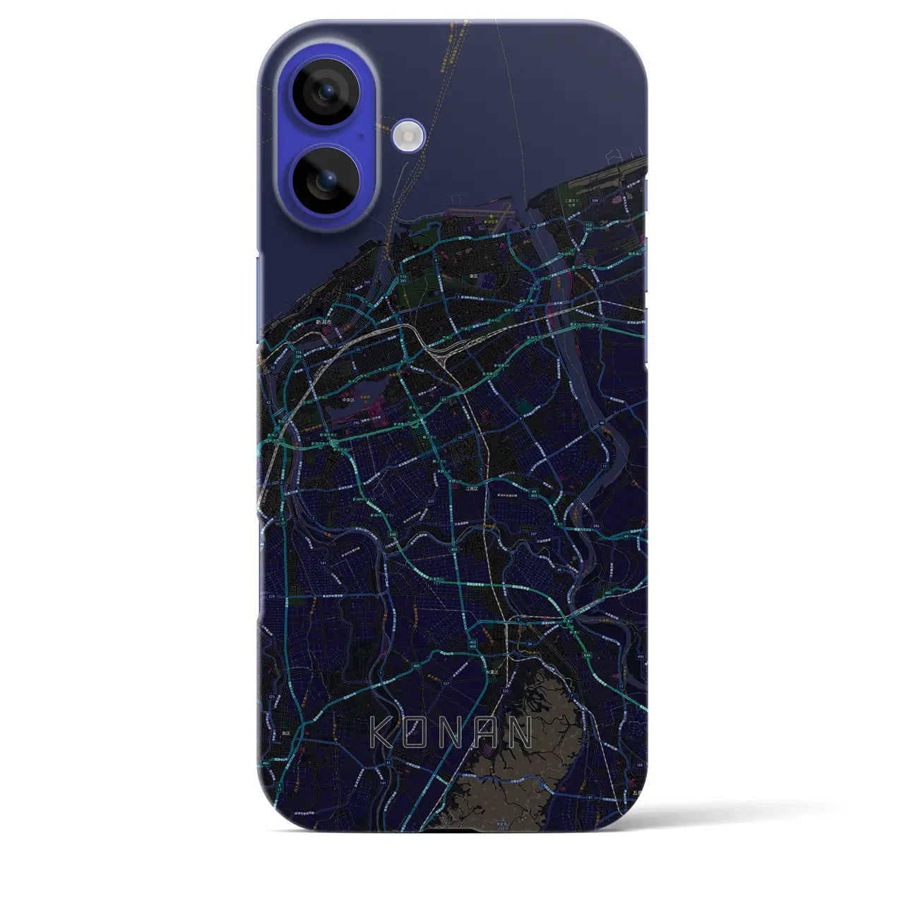 【江南(新潟県)】地図柄iPhoneケース(バックカバータイプ)