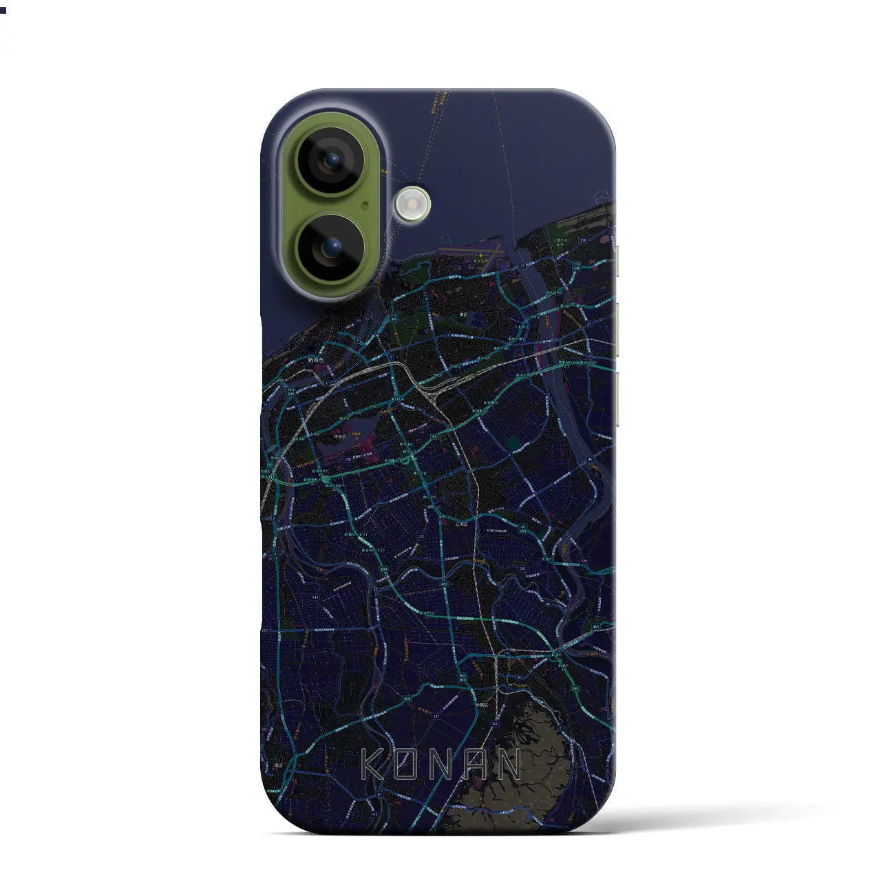 【江南(新潟県)】地図柄iPhoneケース(バックカバータイプ)