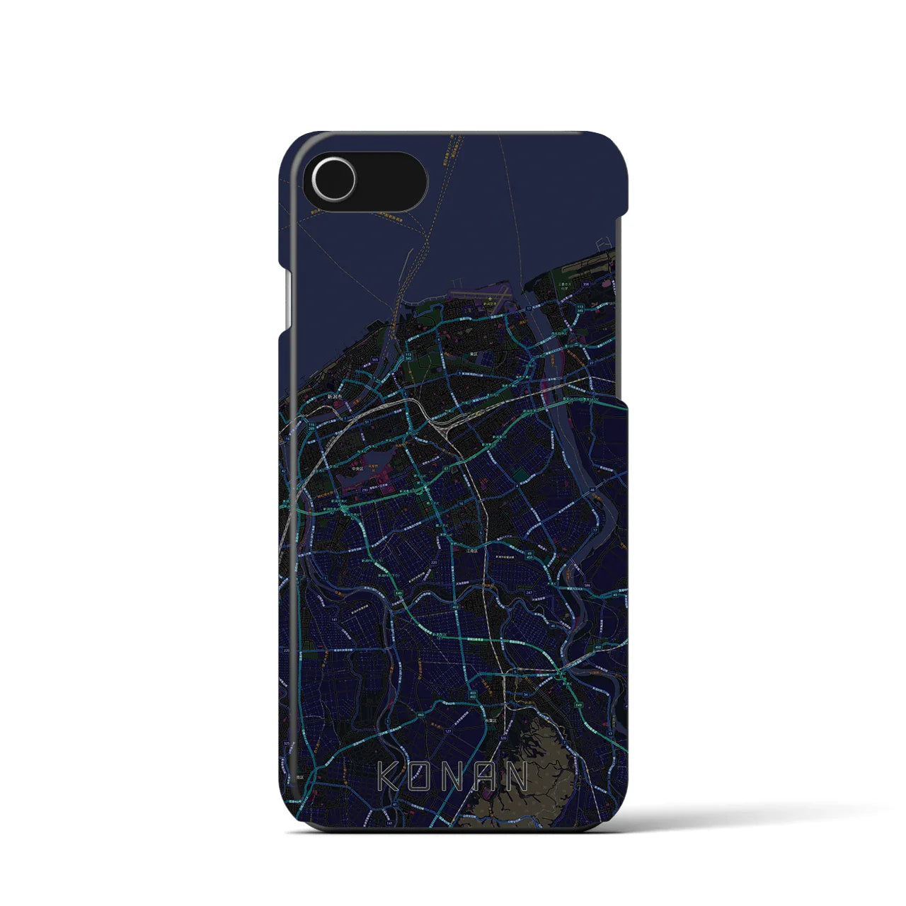 【江南(新潟県)】地図柄iPhoneケース(バックカバータイプ)