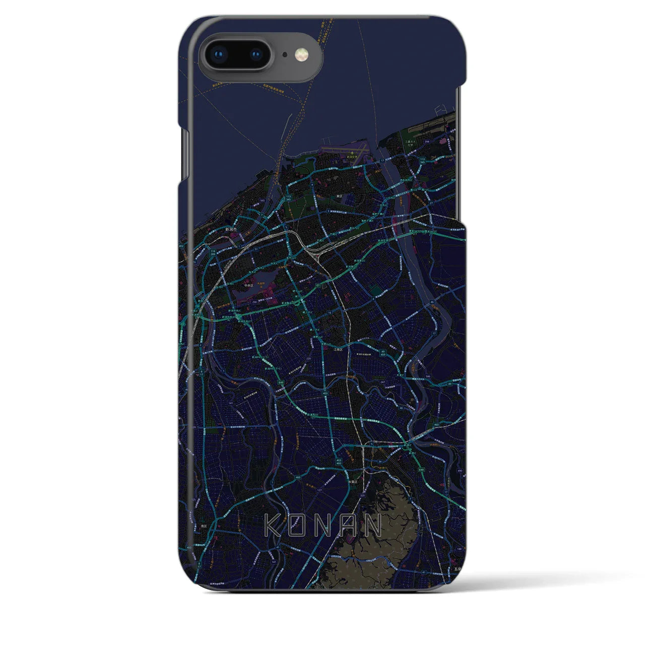 【江南(新潟県)】地図柄iPhoneケース(バックカバータイプ)