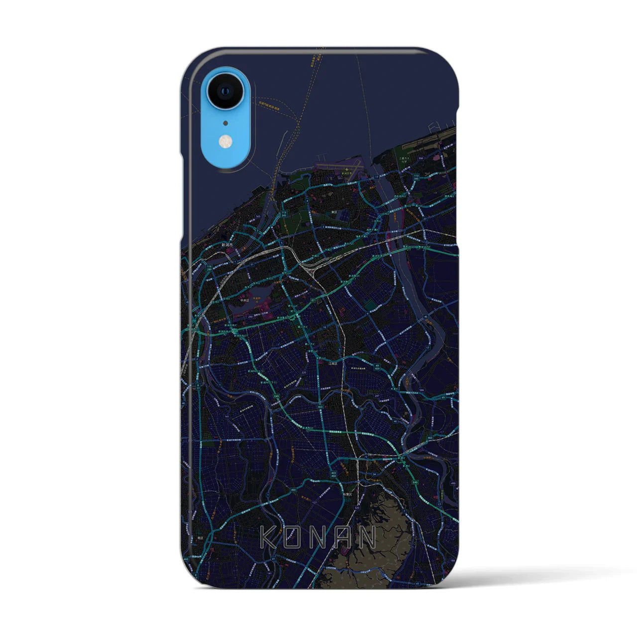 【江南(新潟県)】地図柄iPhoneケース(バックカバータイプ)