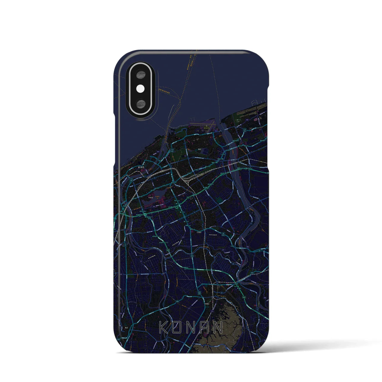 【江南(新潟県)】地図柄iPhoneケース(バックカバータイプ)