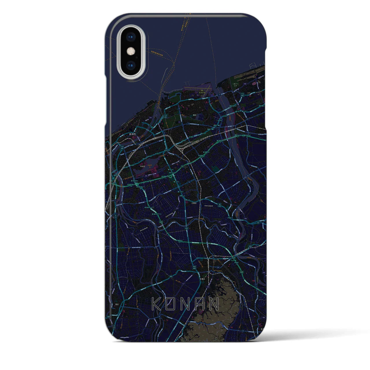 【江南(新潟県)】地図柄iPhoneケース(バックカバータイプ)