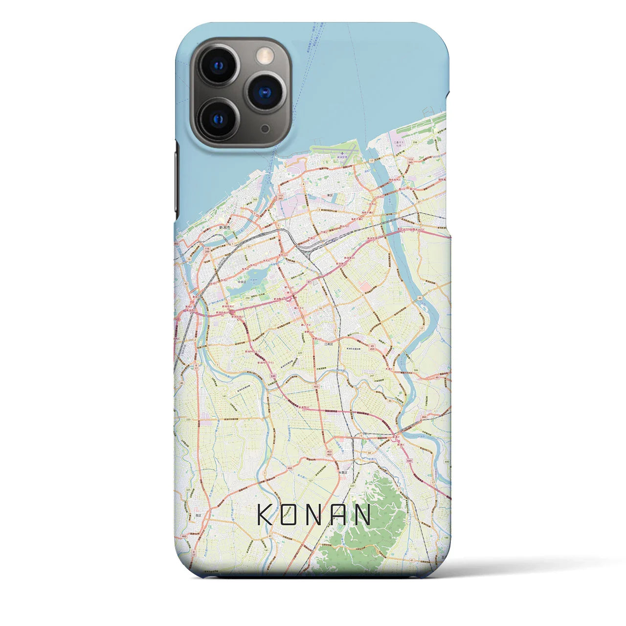 【江南(新潟県)】地図柄iPhoneケース(バックカバータイプ)