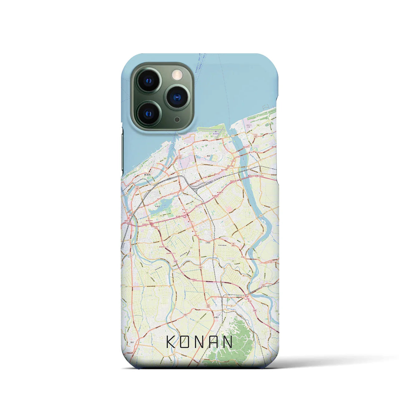 【江南(新潟県)】地図柄iPhoneケース(バックカバータイプ)