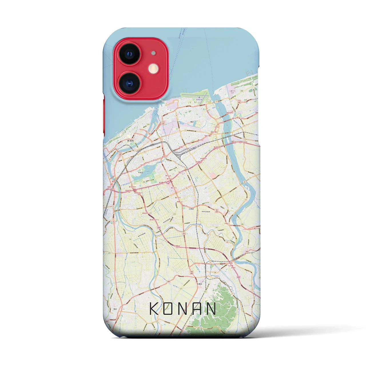 【江南(新潟県)】地図柄iPhoneケース(バックカバータイプ)