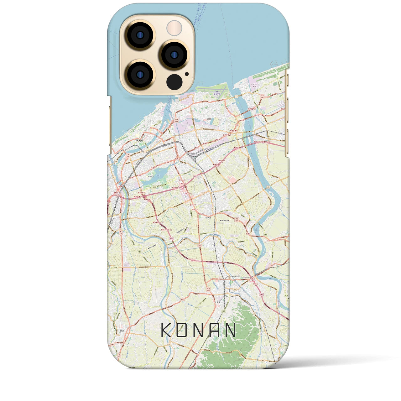 【江南(新潟県)】地図柄iPhoneケース(バックカバータイプ)