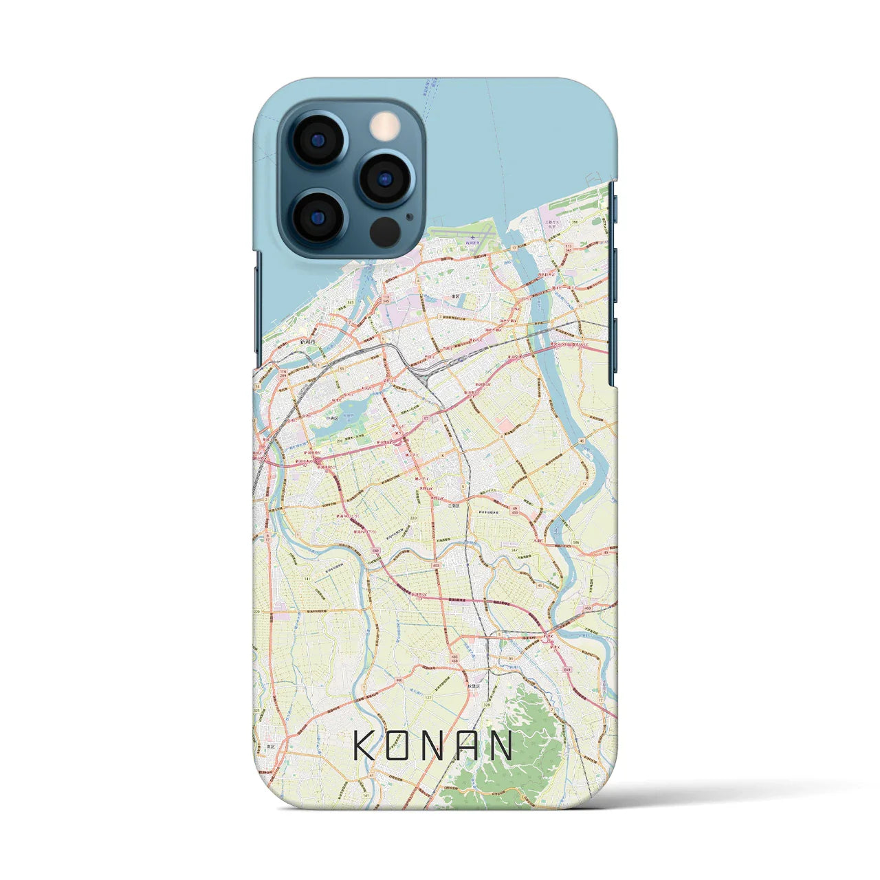 【江南(新潟県)】地図柄iPhoneケース(バックカバータイプ)