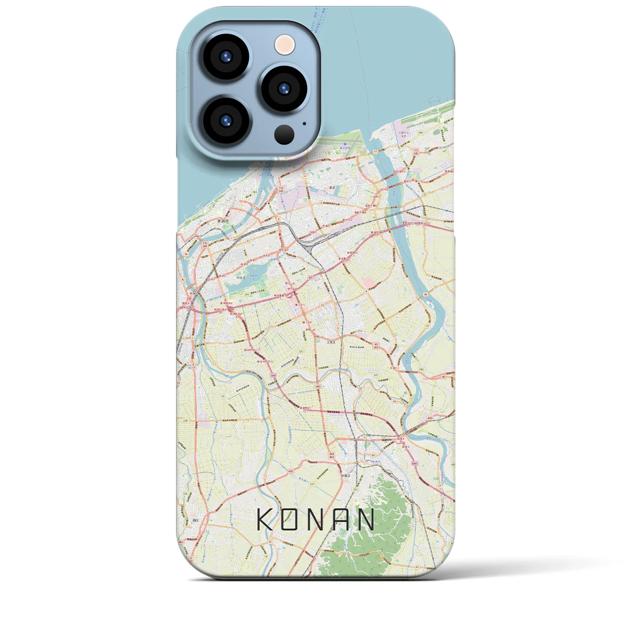 【江南(新潟県)】地図柄iPhoneケース(バックカバータイプ)