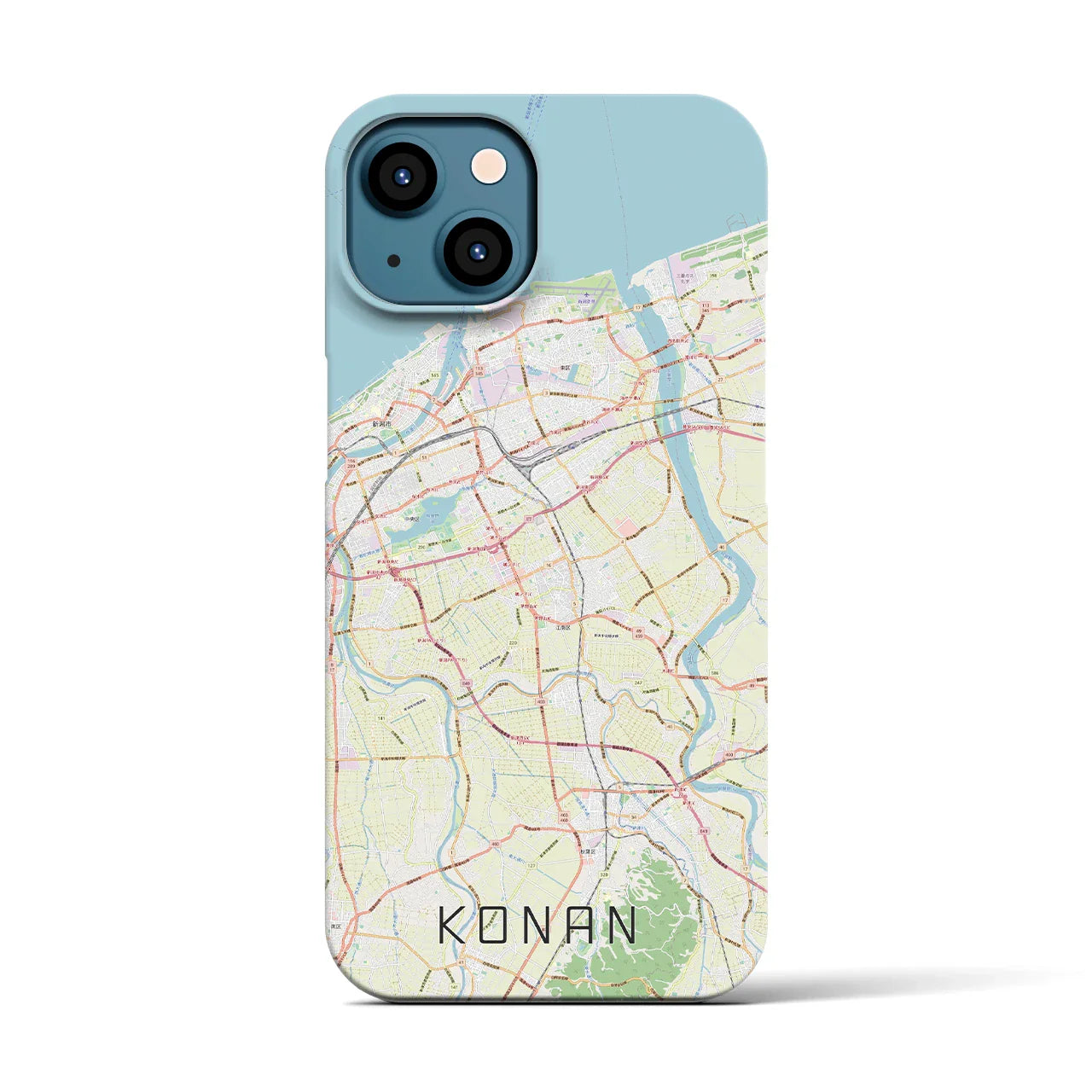 【江南(新潟県)】地図柄iPhoneケース(バックカバータイプ)