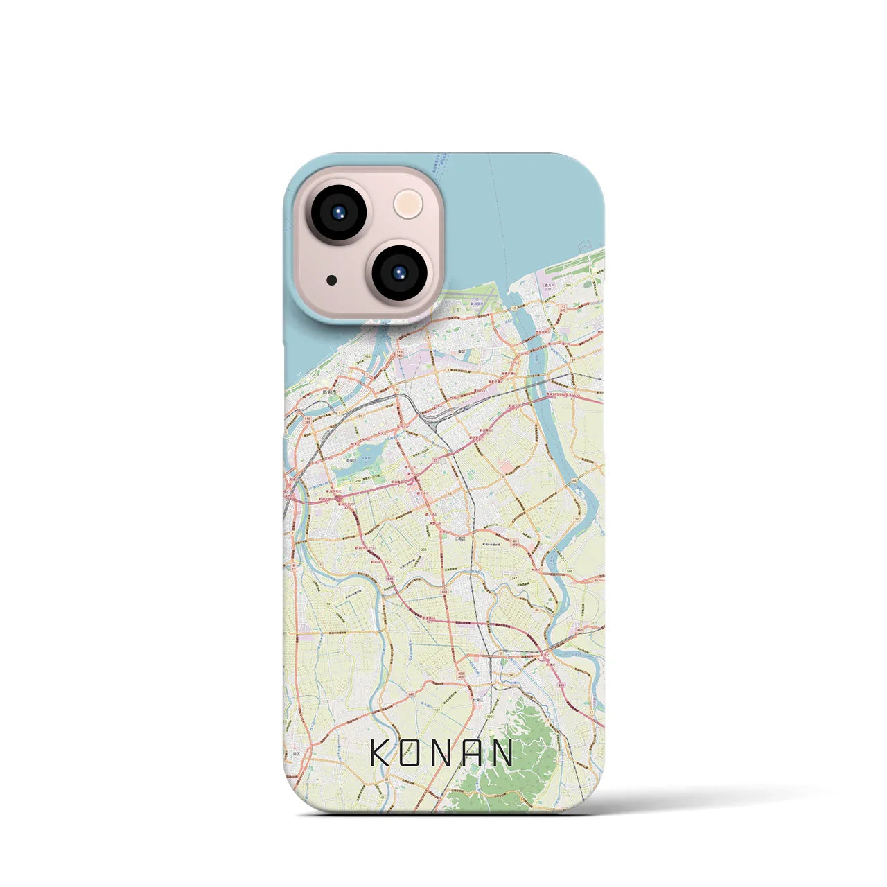 【江南(新潟県)】地図柄iPhoneケース(バックカバータイプ)