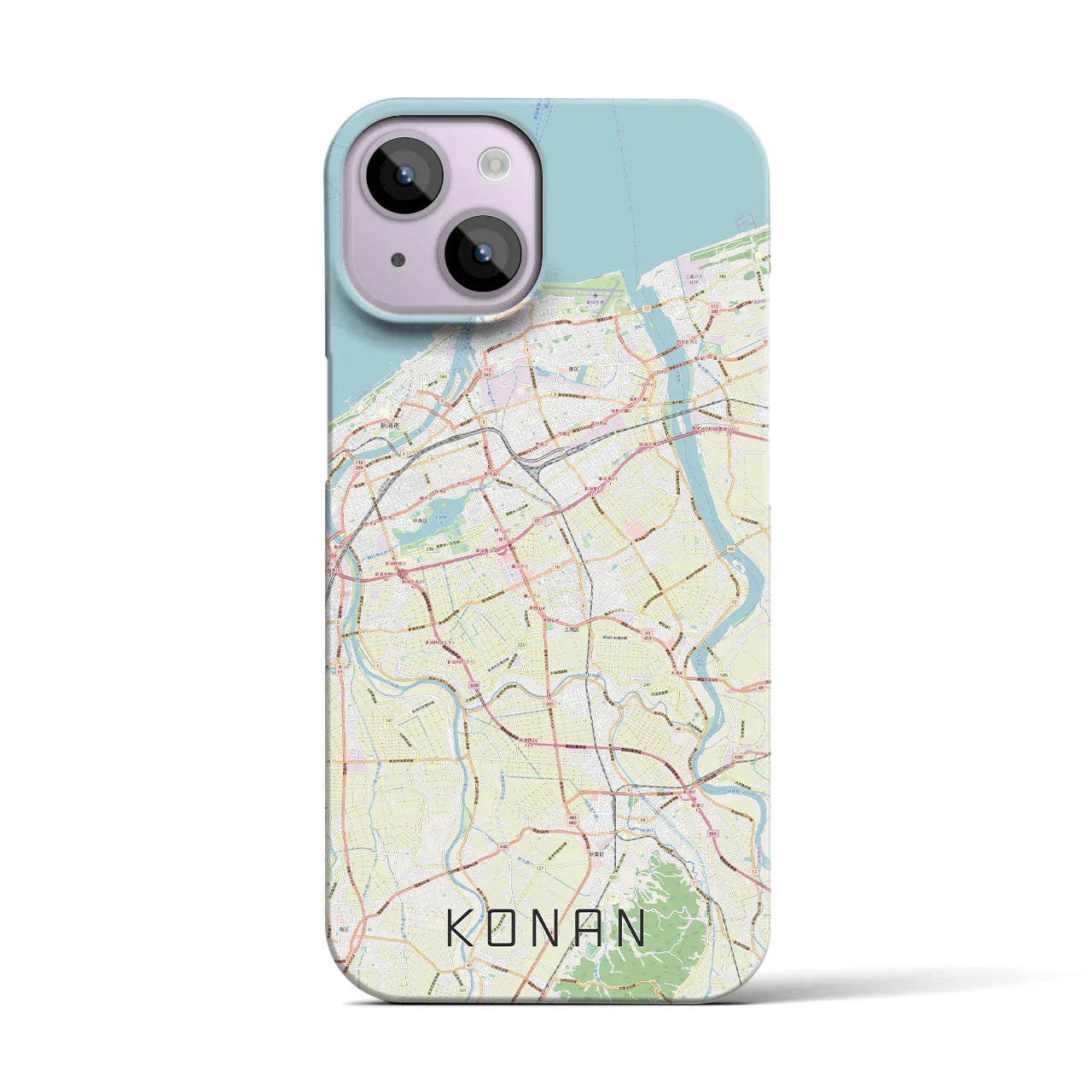 【江南(新潟県)】地図柄iPhoneケース(バックカバータイプ)