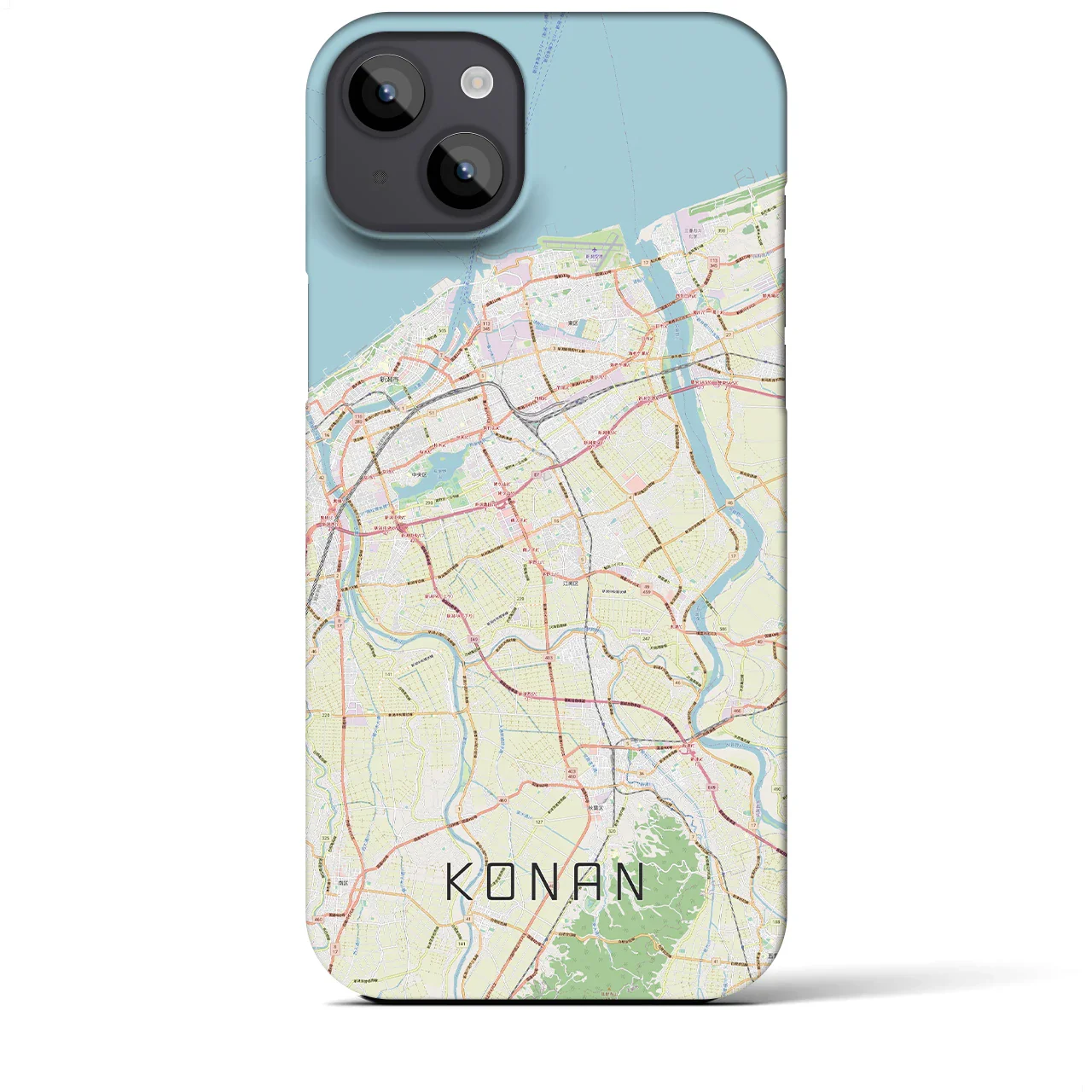 【江南(新潟県)】地図柄iPhoneケース(バックカバータイプ)