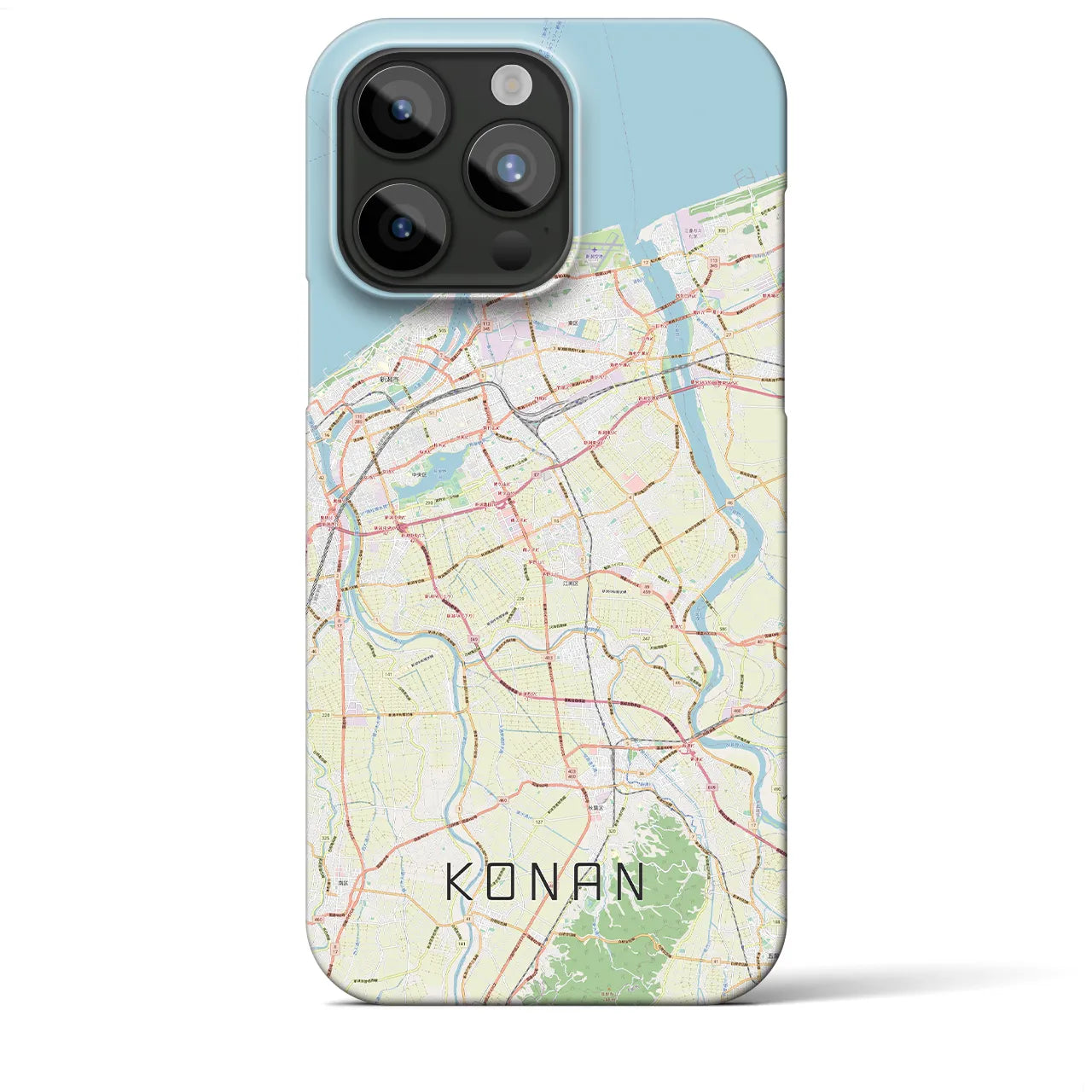 【江南(新潟県)】地図柄iPhoneケース(バックカバータイプ)