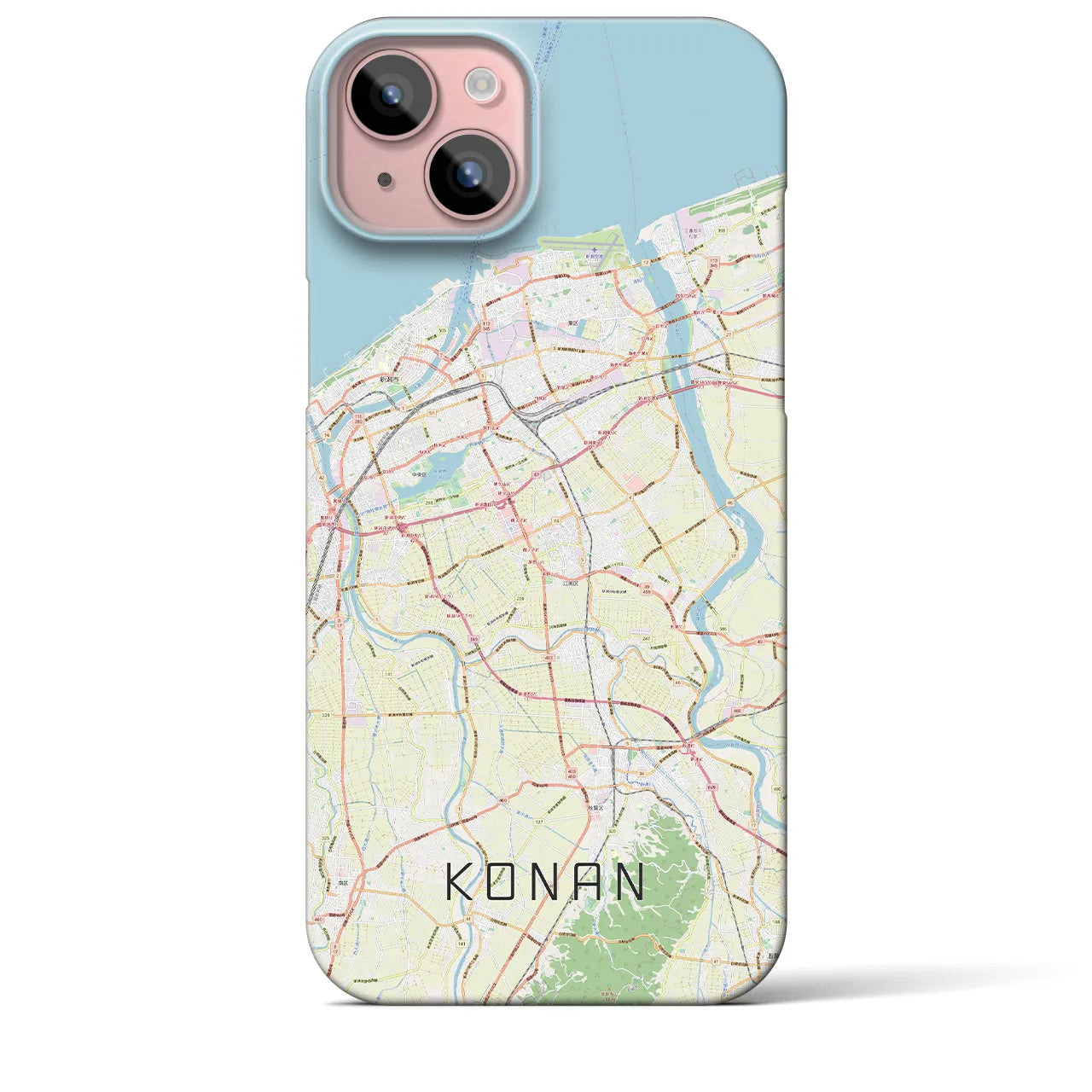 【江南(新潟県)】地図柄iPhoneケース(バックカバータイプ)