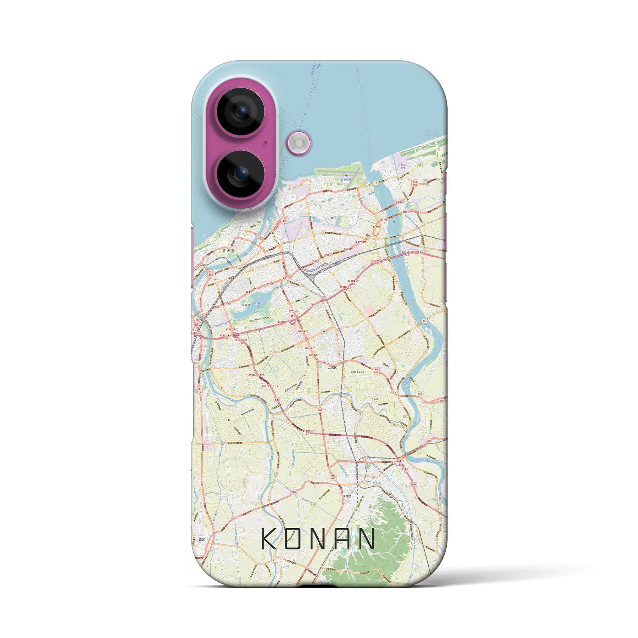 【江南(新潟県)】地図柄iPhoneケース(バックカバータイプ)