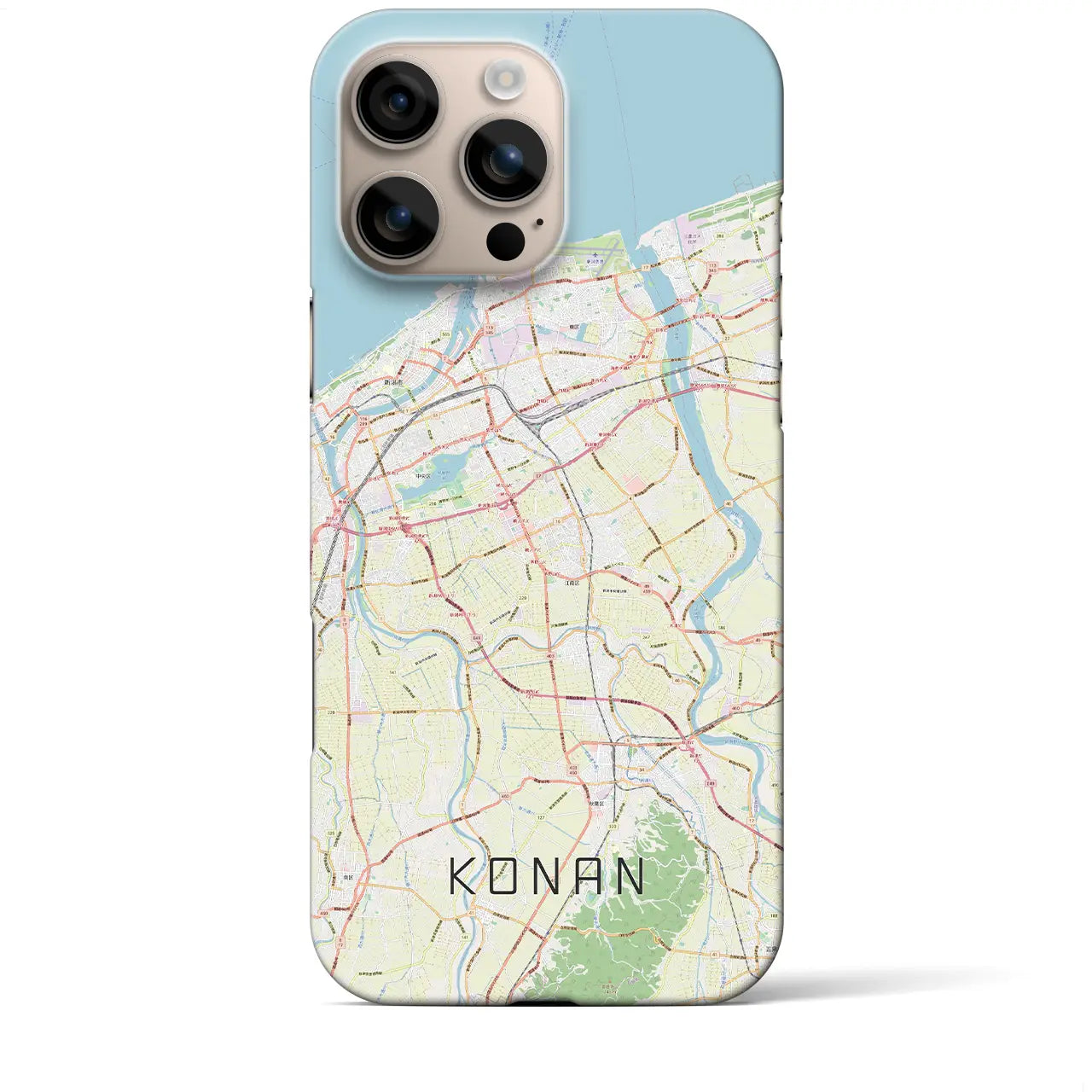 【江南(新潟県)】地図柄iPhoneケース(バックカバータイプ)