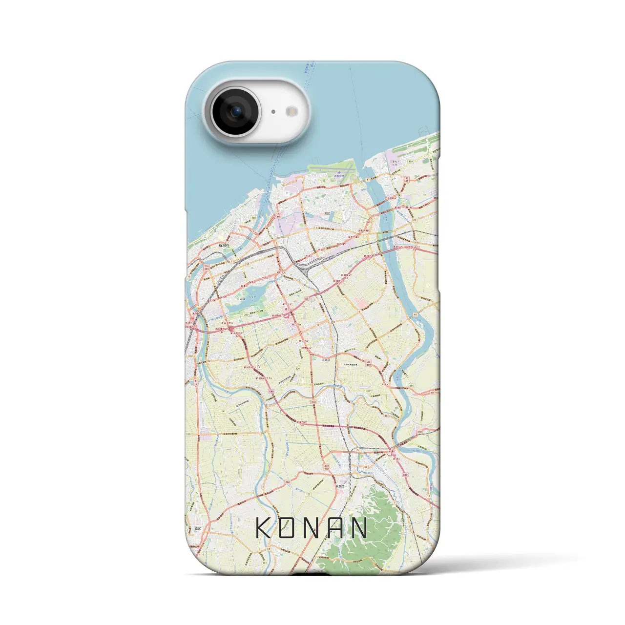 【江南(新潟県)】地図柄iPhoneケース(バックカバータイプ)