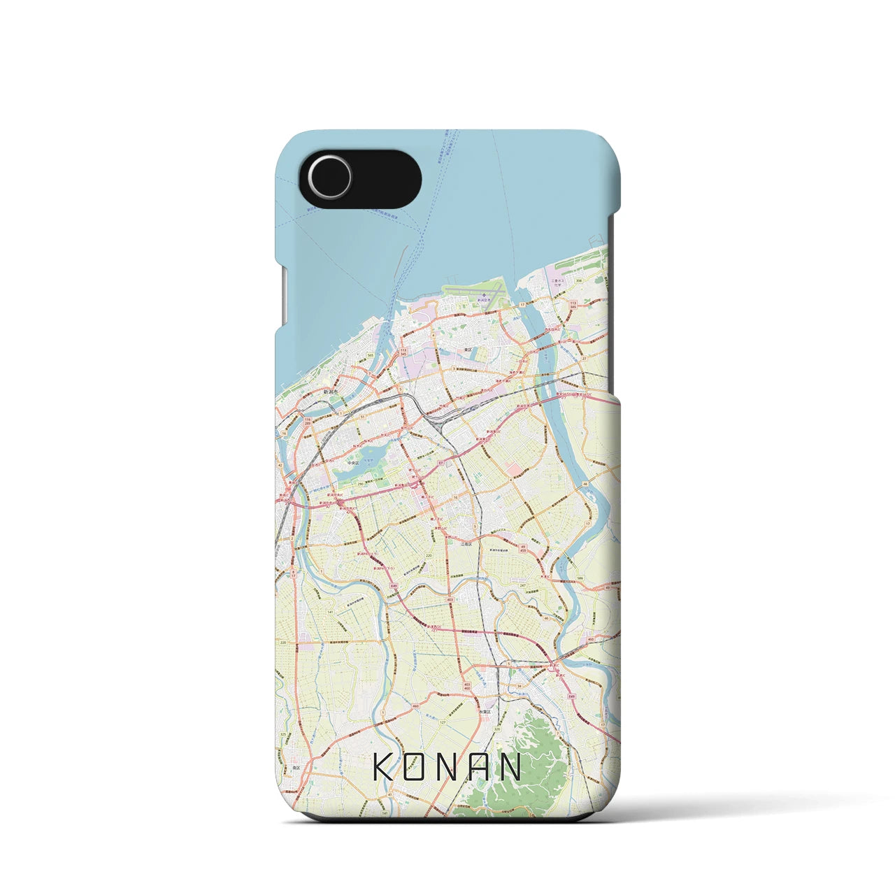 【江南(新潟県)】地図柄iPhoneケース(バックカバータイプ)