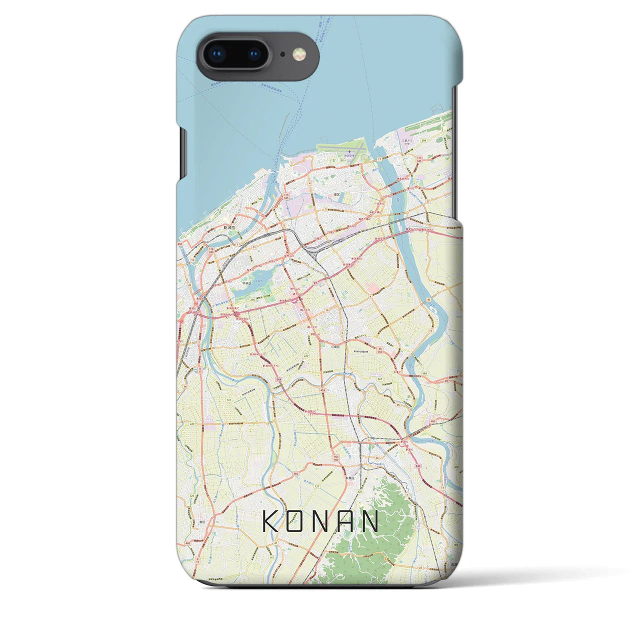 【江南(新潟県)】地図柄iPhoneケース(バックカバータイプ)