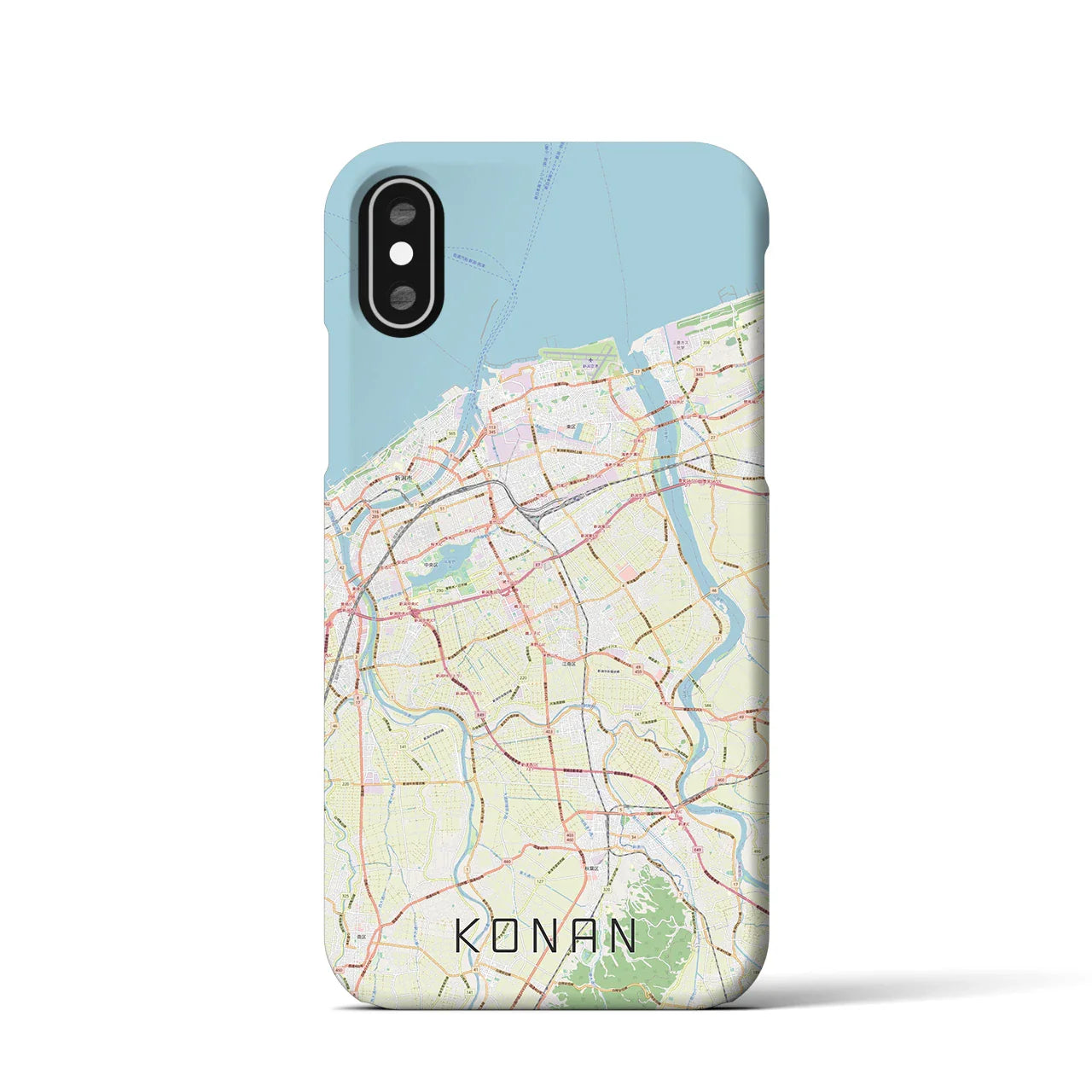 【江南(新潟県)】地図柄iPhoneケース(バックカバータイプ)
