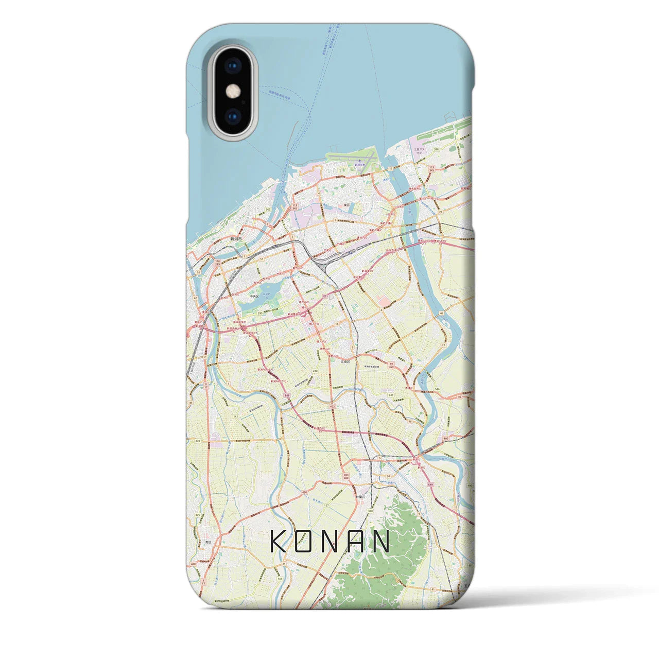 【江南(新潟県)】地図柄iPhoneケース(バックカバータイプ)