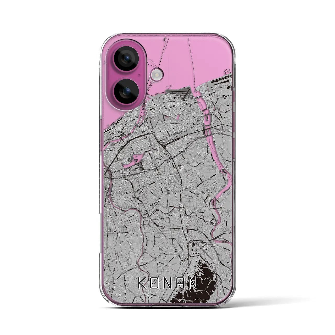 【江南(新潟県)】地図柄iPhoneケース(クリアタイプ)