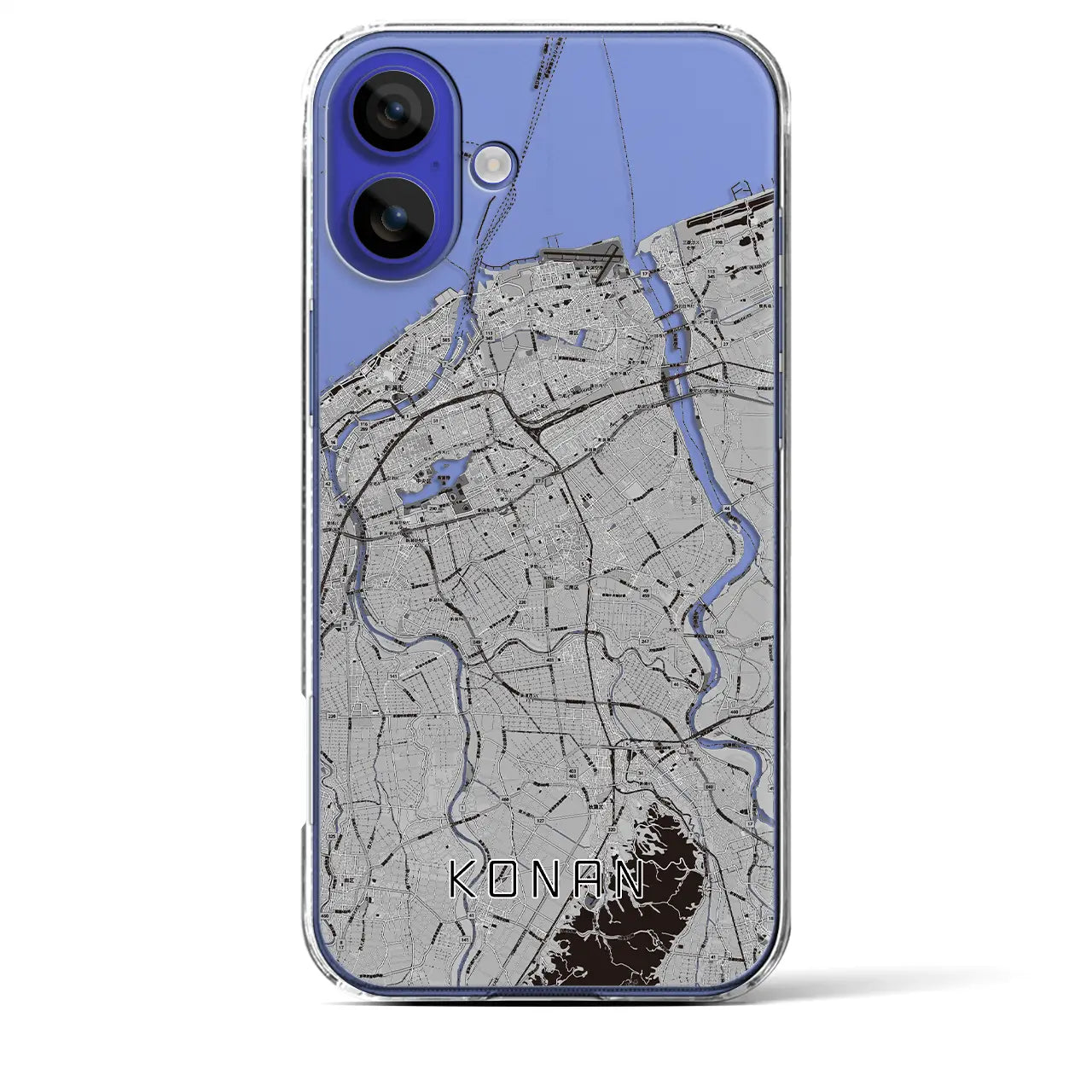 【江南(新潟県)】地図柄iPhoneケース(クリアタイプ)